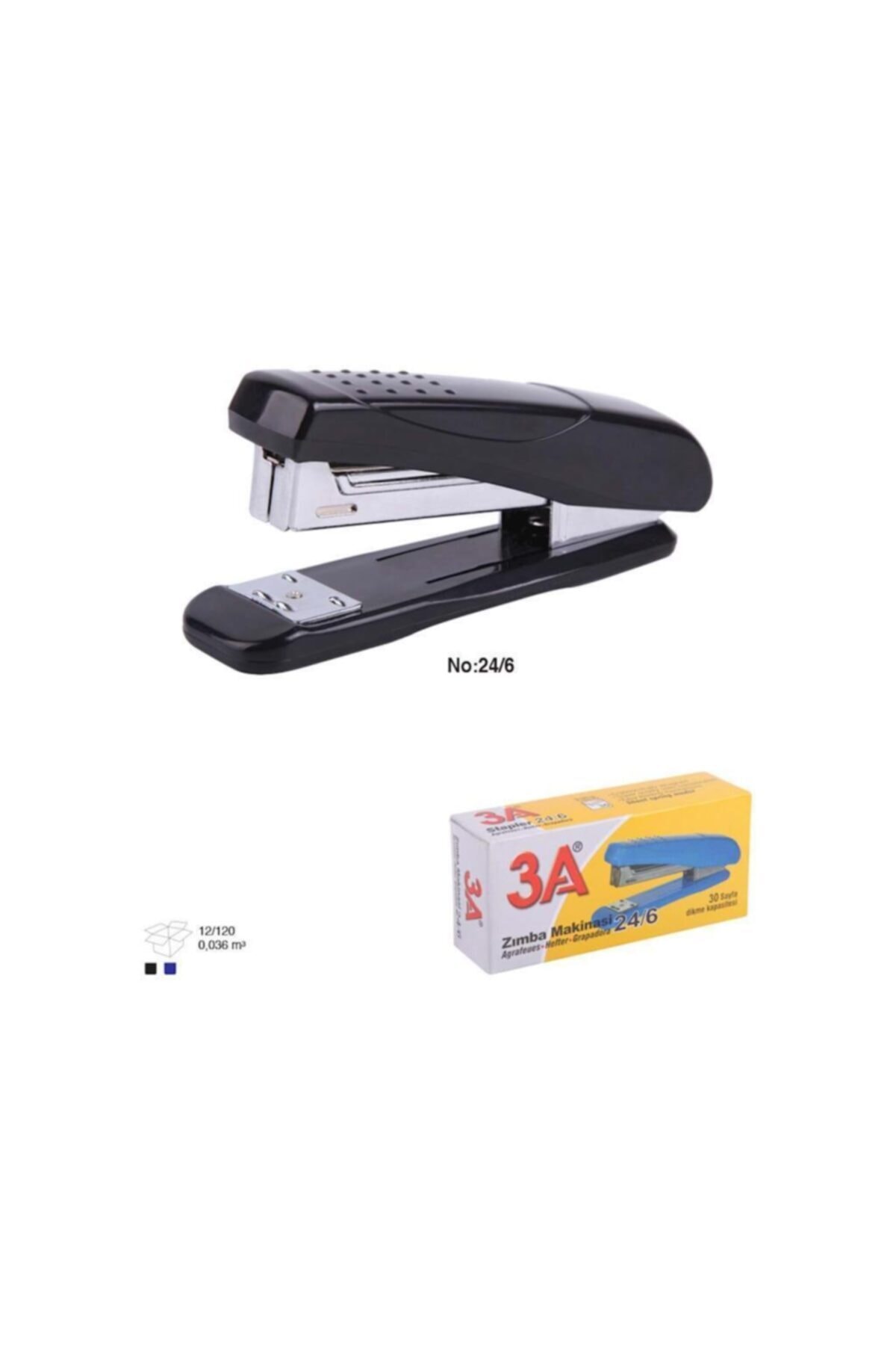 Ark 3a Zımba Makinesi 24/6 Siyah