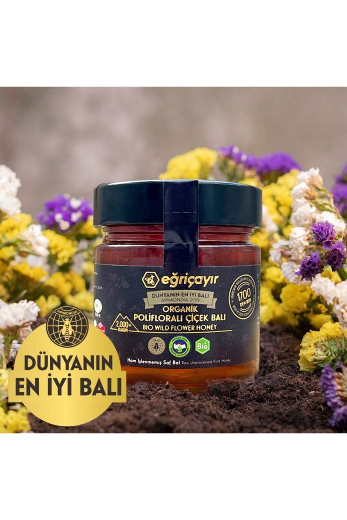 Eğriçayır Organik Polifloralı(çok Çiçekli) Bal 300g