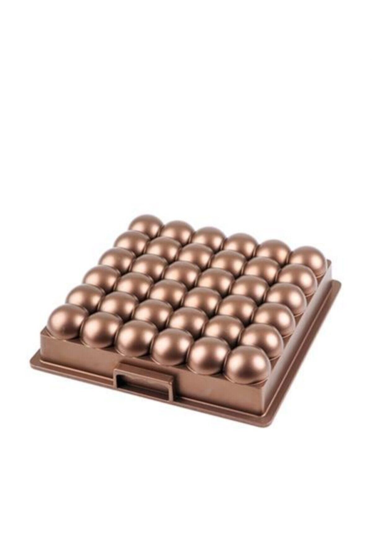 ACAR Atom 28x6 Cm Döküm Granit Kare Kek Kalıbı Bronz 11736