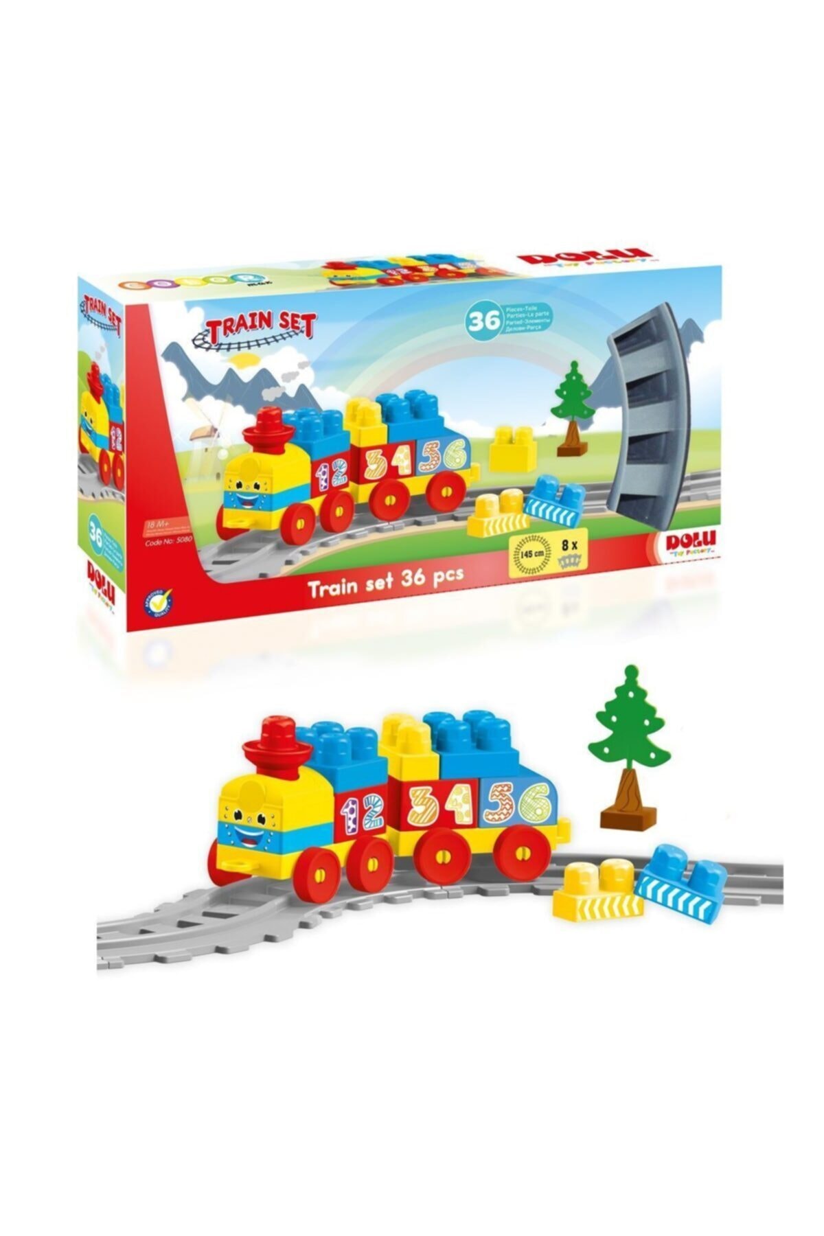 TRAIN TRACKS 5080 Dolu Tren Yol Set Yapı Blokları 36 Parça