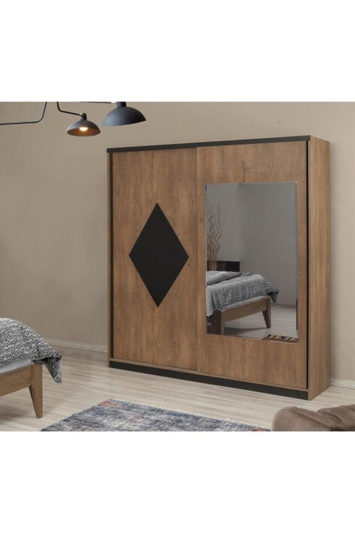 Evgün Concept Uv4810804026 Orta Aynalı Gardrop Kafkas Meşe