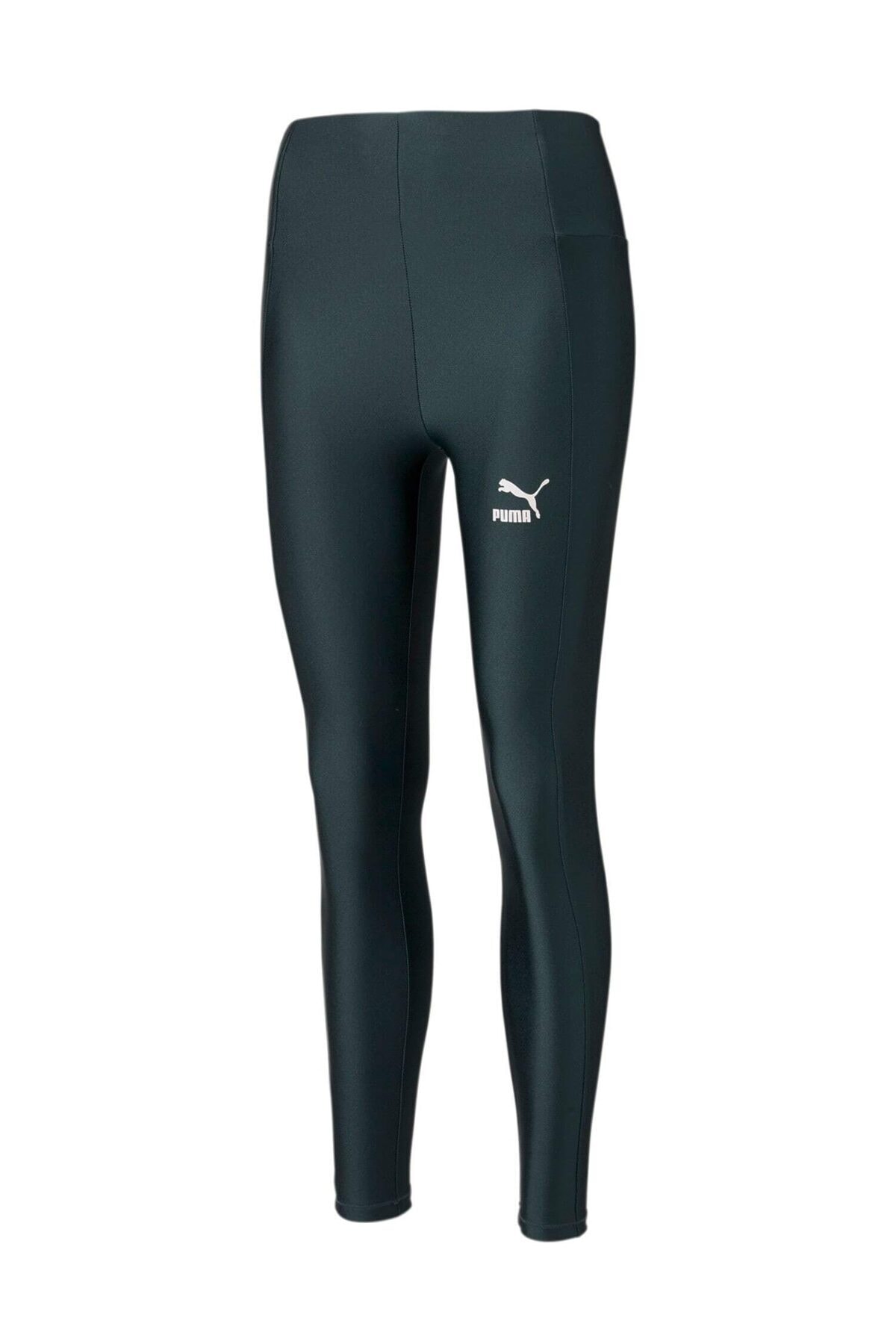 Puma Kadın Spor Tayt - Classics Shiny High Waist Leggings Green - 53161080