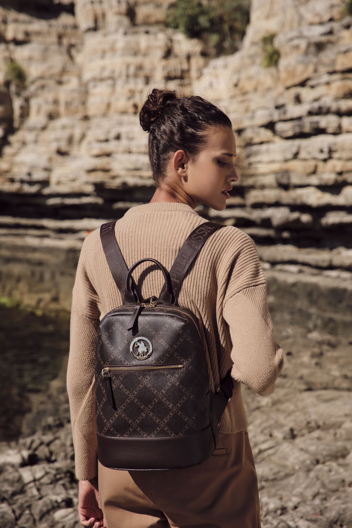 U.S. Polo Assn. Kahve-kahve Kadın Sırt Çantası Us8411