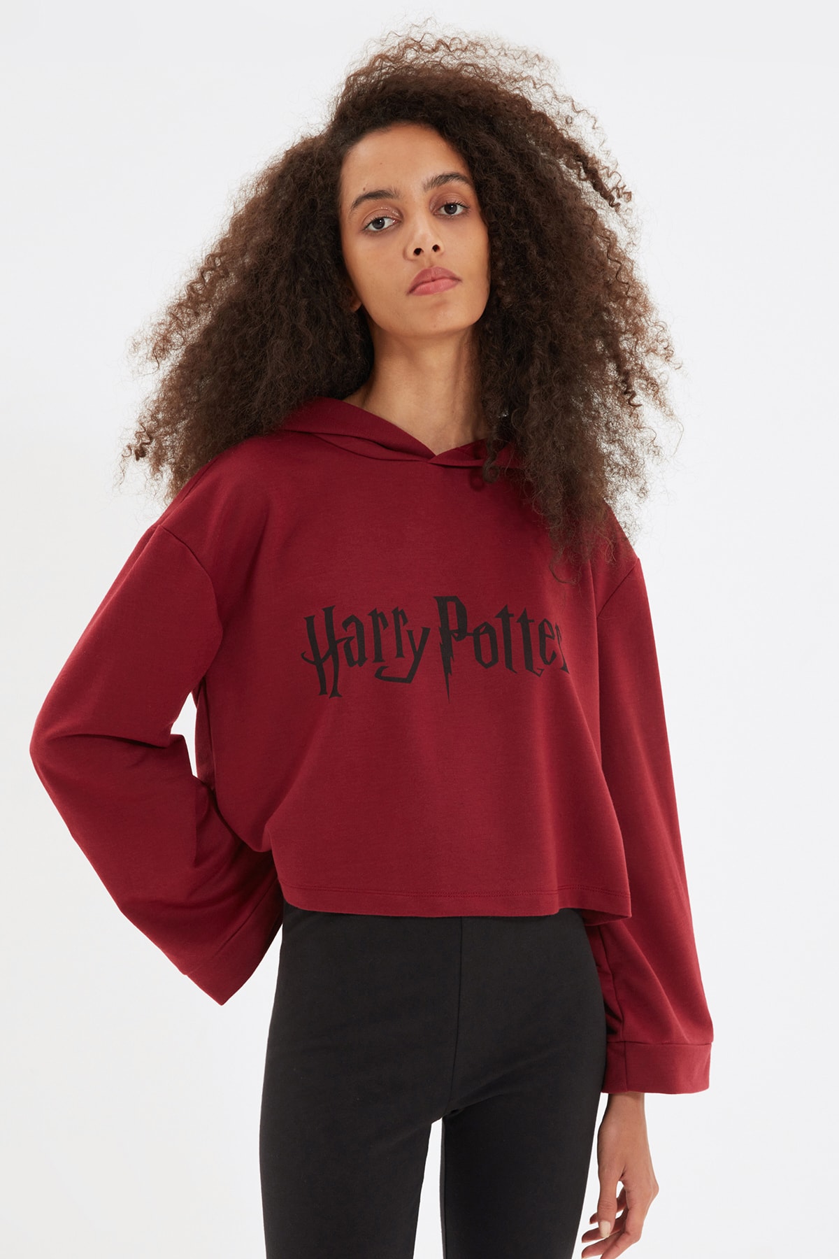 TRENDYOLMİLLA Bordo Lisanslı Harry Potter Örme Sweatshirt THMAW22PT1092