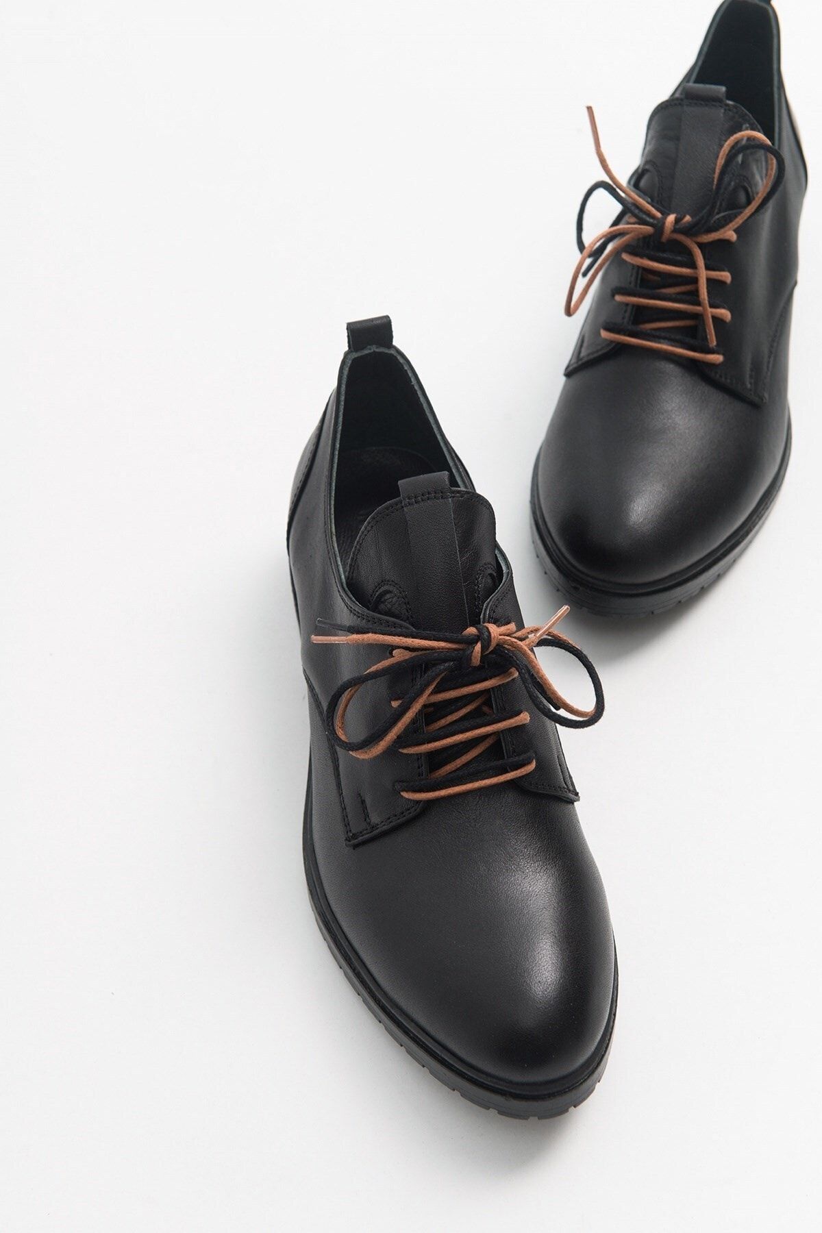 LuviShoes Hakiki Deri Kadın Siyah Ayakkabı