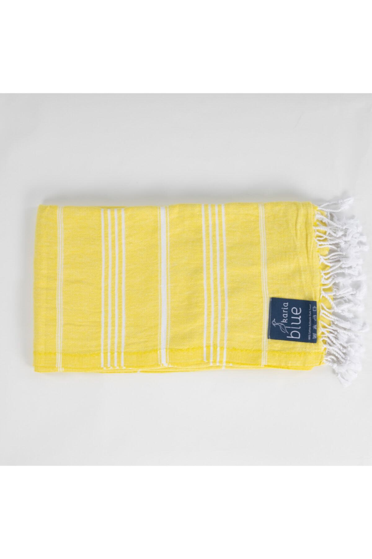 Karia Blue Pamuk Peştemal-hattuşas Sarısı