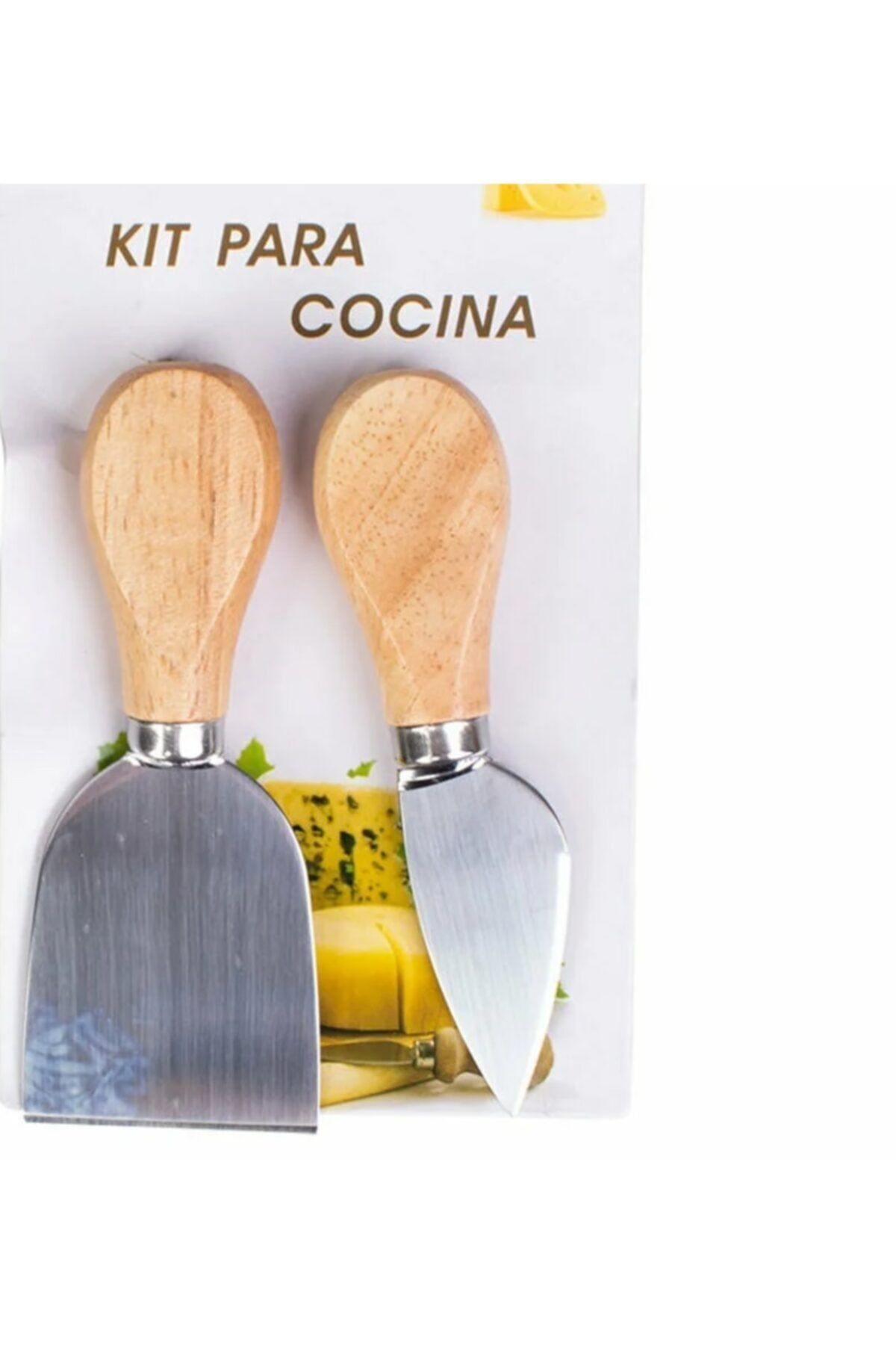 zamazingocu Bambu Saplı Peynir Bıçağı Seti 2li