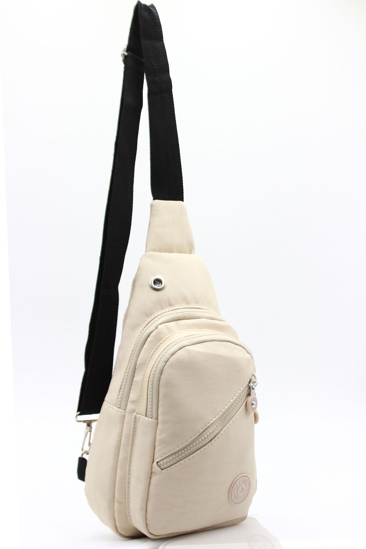 By Hakan Tn-063 Kadın Krinkıl Bodybag Çanta Krem