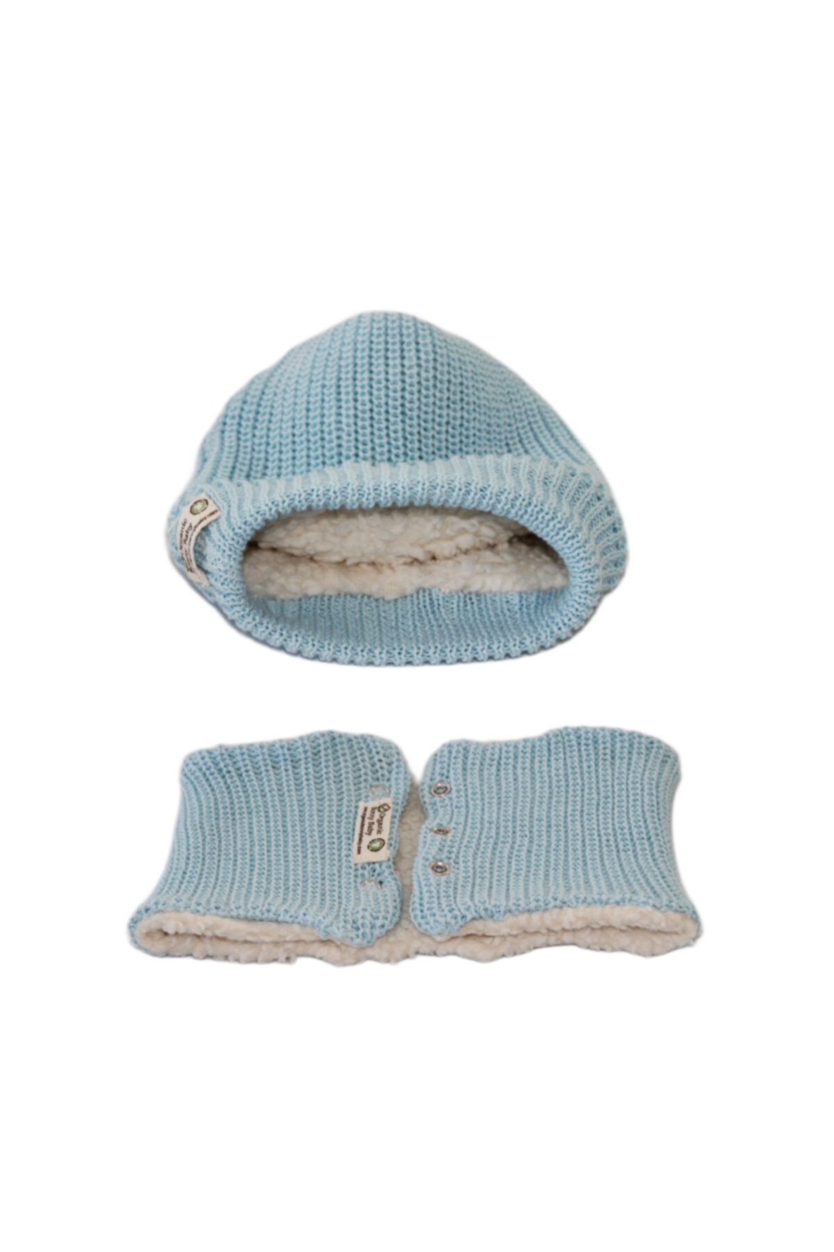 Organic Bonny Baby Organik Bere Atkı Seti Mavi