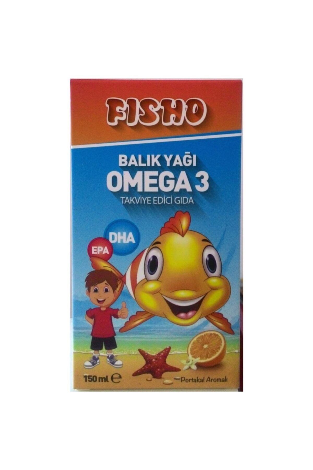 DenizPharma Fisho Omega 3 Portakal Aromalı Balık Yağı Şurup 150 ml