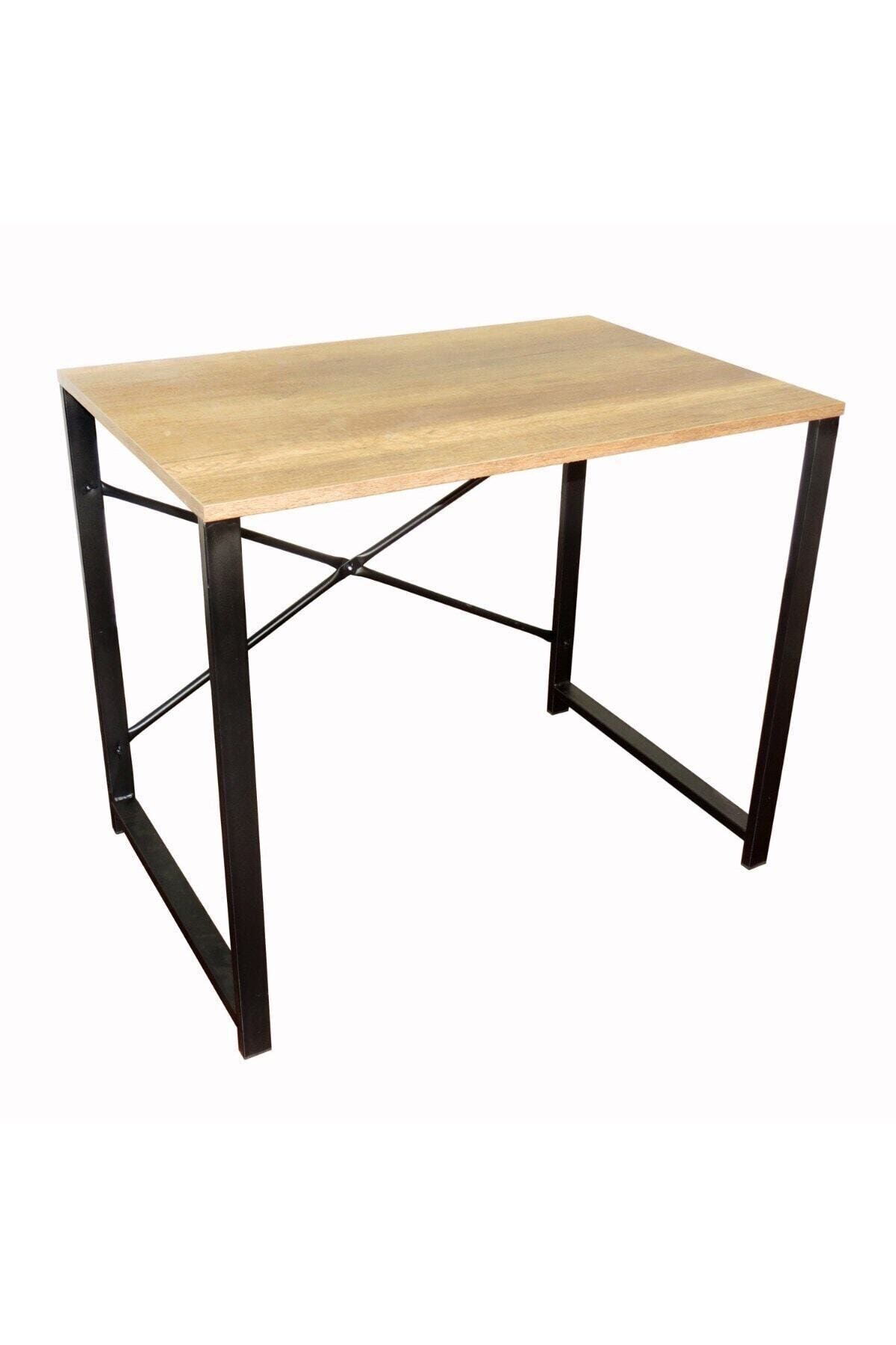 thorqtech Dekoratif Metal Çalışma Masası 60x90 Cm Atlantik Çam