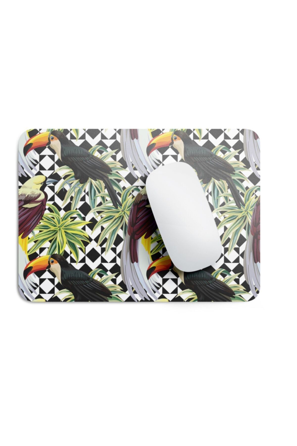 CupGel Papağan Desenli Dikdörtgen Mouse Pad