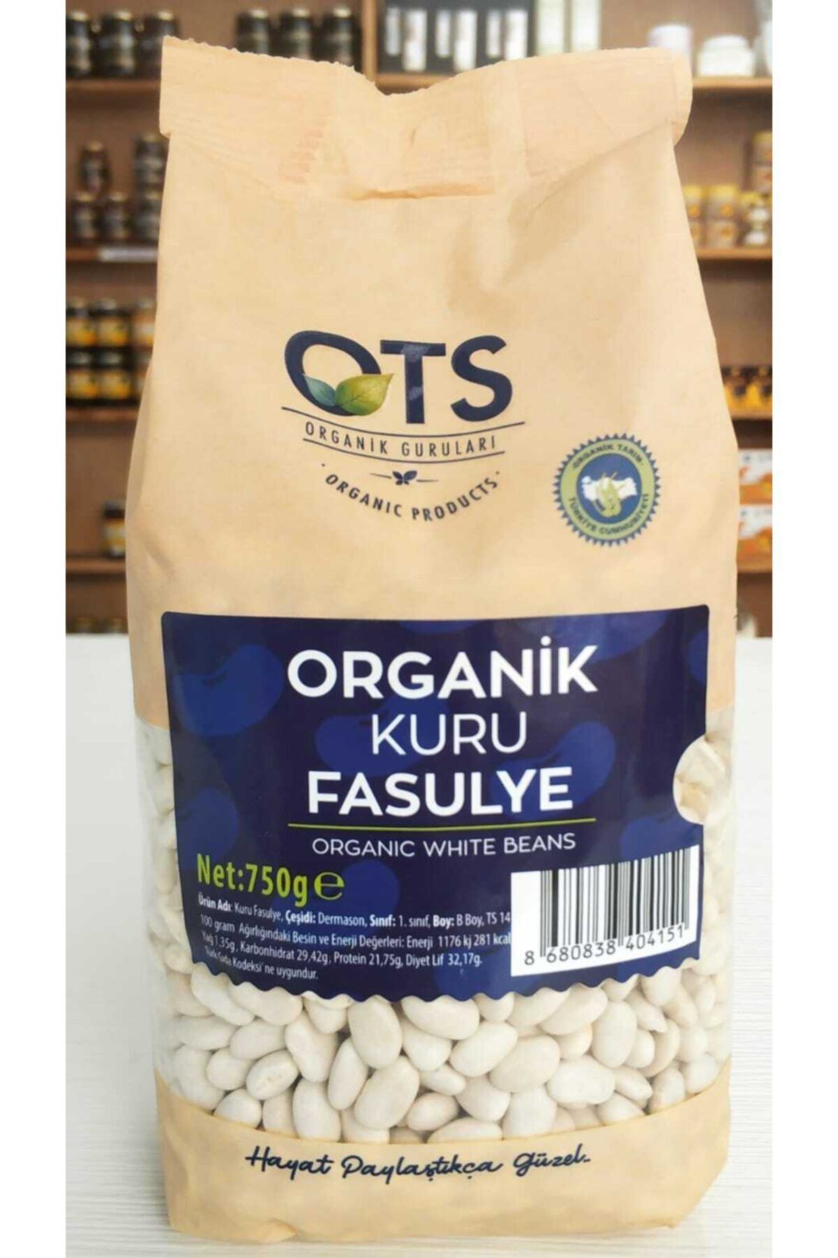 Öts Ots Organik Kuru Fasulye 750gr