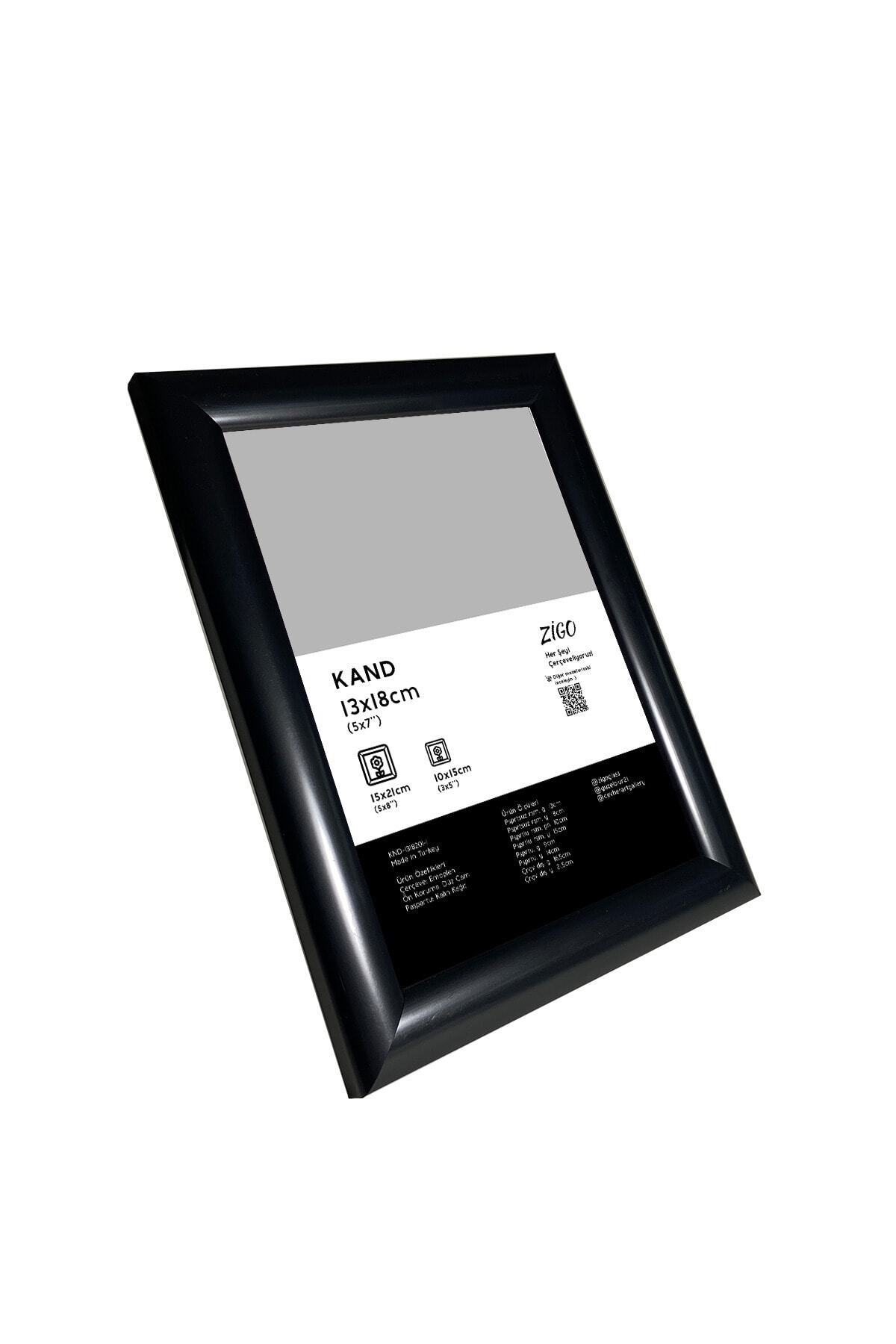 Zigo Glass Kand Siyah 13x18 Camlı Fotoğraf Çerçevesi
