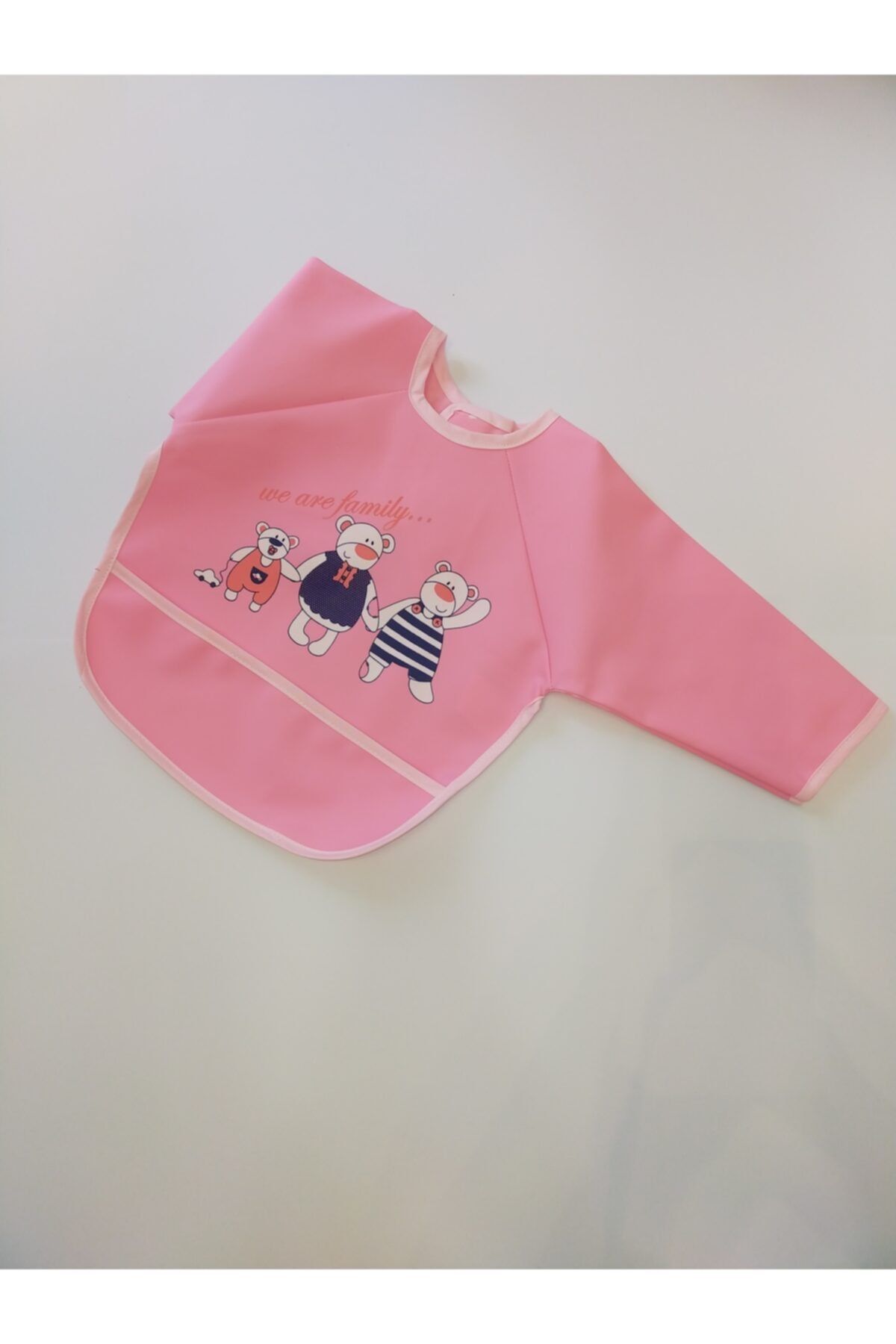 Veo Baby Kız Bebek Kollu Silinebilen Mama Önlüğü
