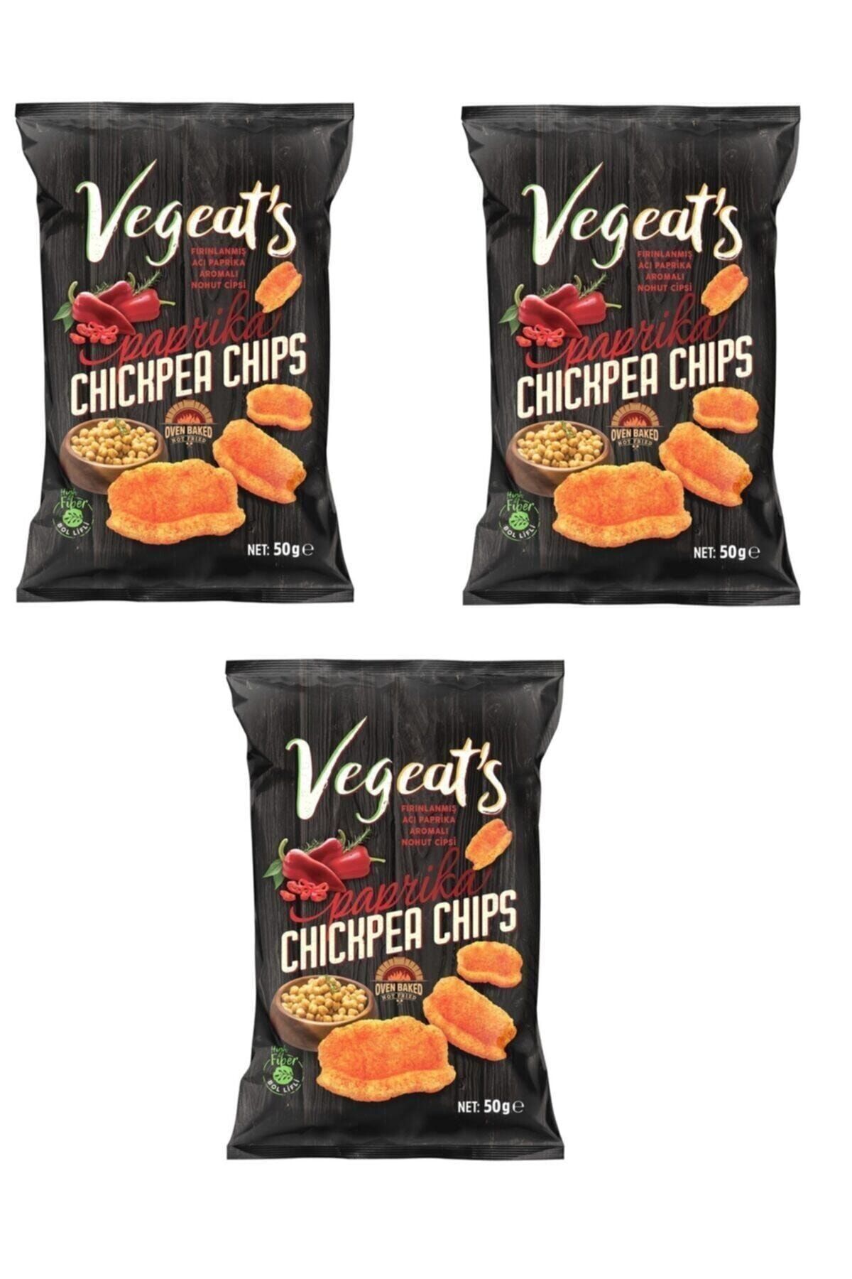 Vegeat's Fırınlanmış Acı Paprika Aromalı Nohut Cipsi 3 Adet