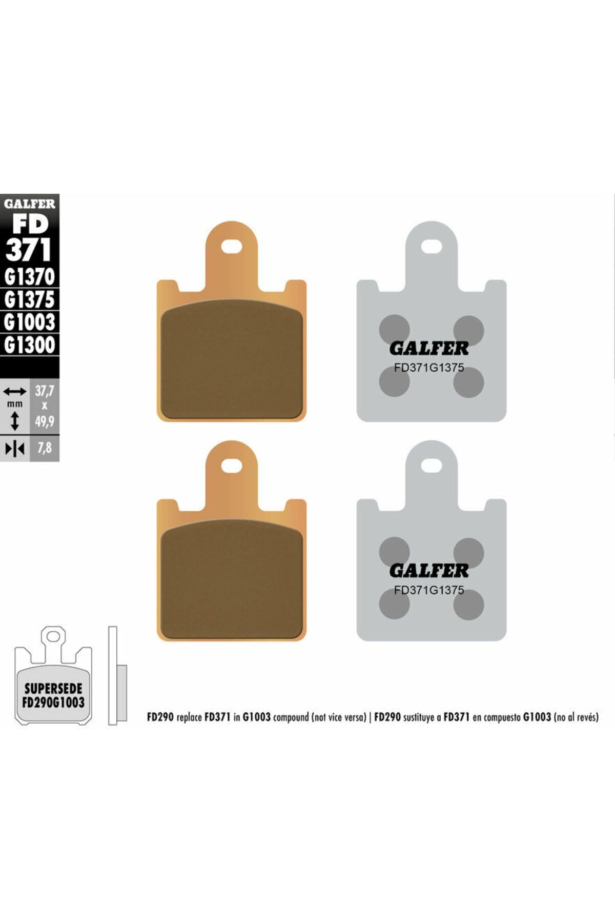 Galfer Kawasakı Zzr 1400 06-11 Ön Porselen Sinterli Balata
