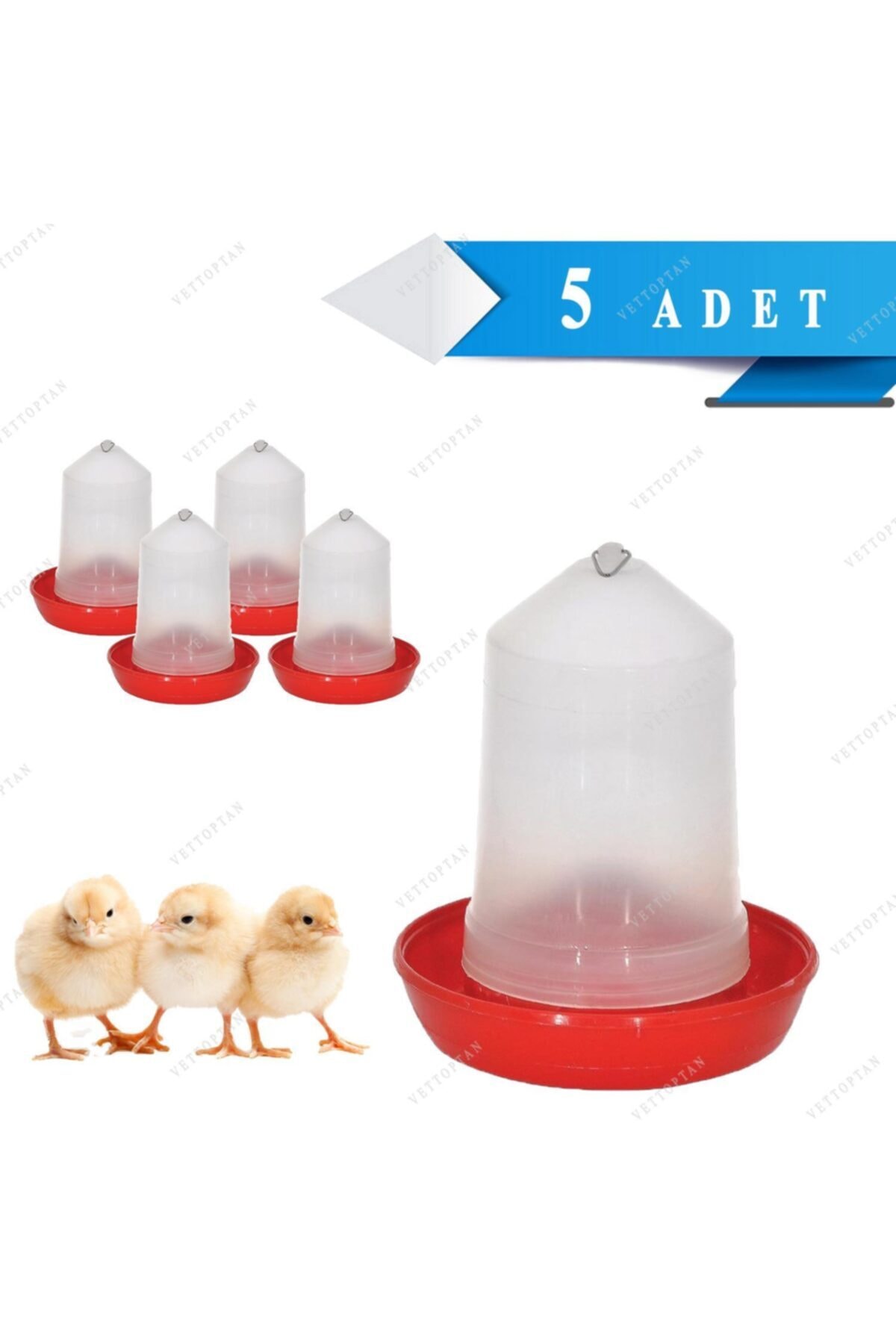 Endiket Civciv Başlangıç Suluğu 750ml 19cm Suluk 5 Adet Güvercin Bıldırcın Suluğu Keklik Tavuk Süs Tavuğu