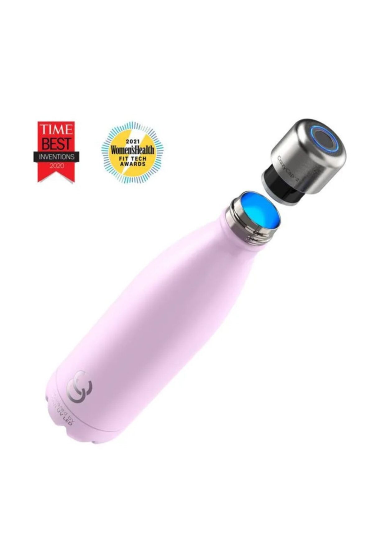 Crazy Cap 2 Çelik Arıtmalı Su Şişesi, 500ml - Pembe