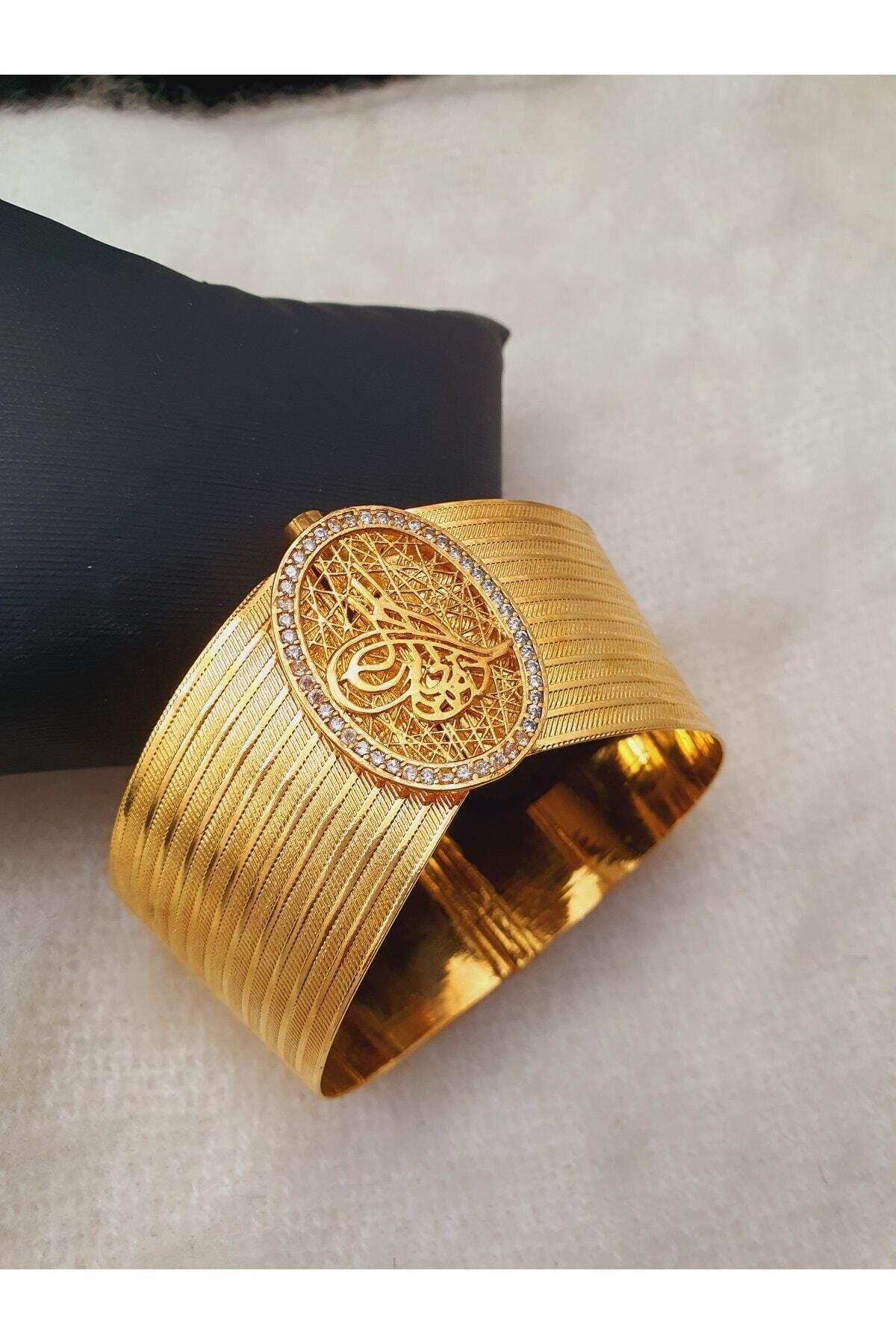 barış gold altın kaplama 22 Ayar Altın Kaplama Trabzon Tuğralı Model Bileklik