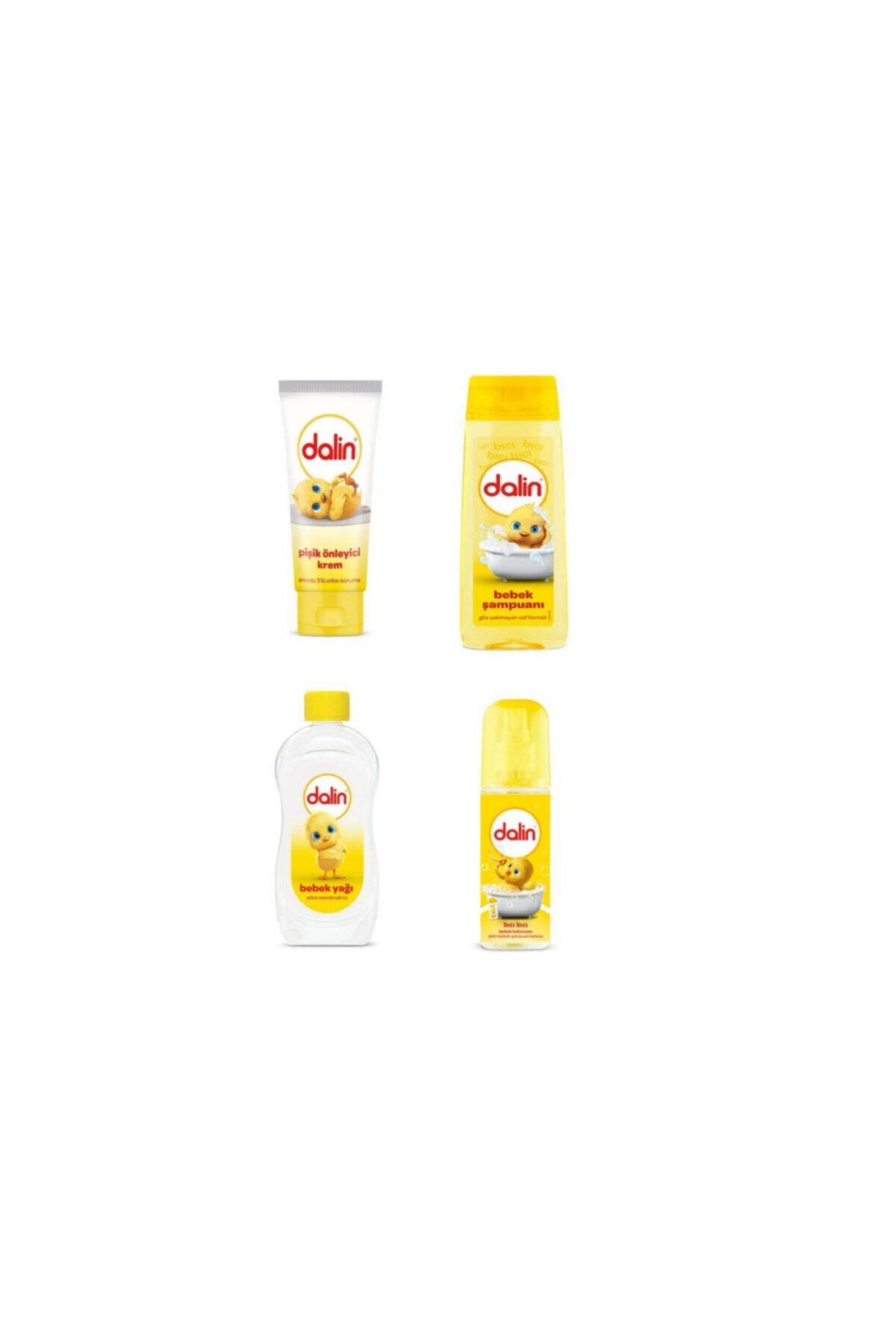 Dalin Pişik Önleyici Kremi 100 Ml + Şampuan 200 Ml + Kolonya 150 Ml + Bebek Yagı 300 Ml Klasik Set