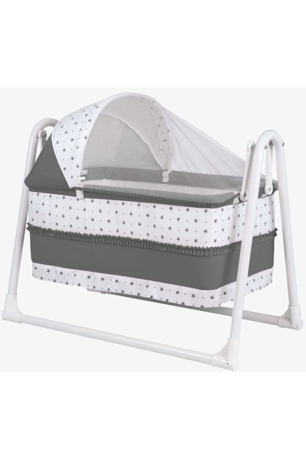POLLY BABY Sallanır Lüks Sepet Beşik Elma Baskılı