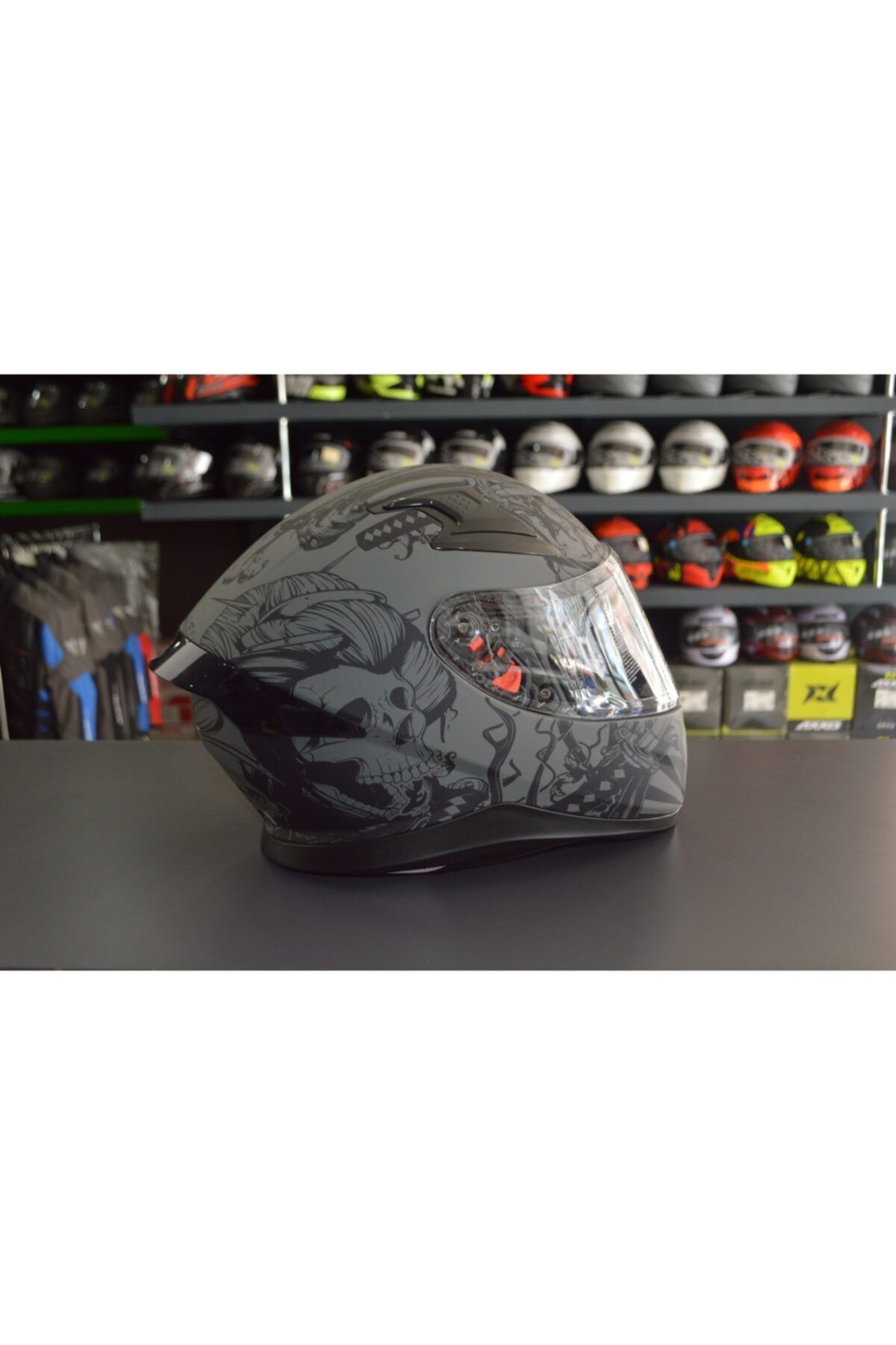 MTS 917 Life Mat Siyah Gri Güneş Vizörlü Kapalı Kask