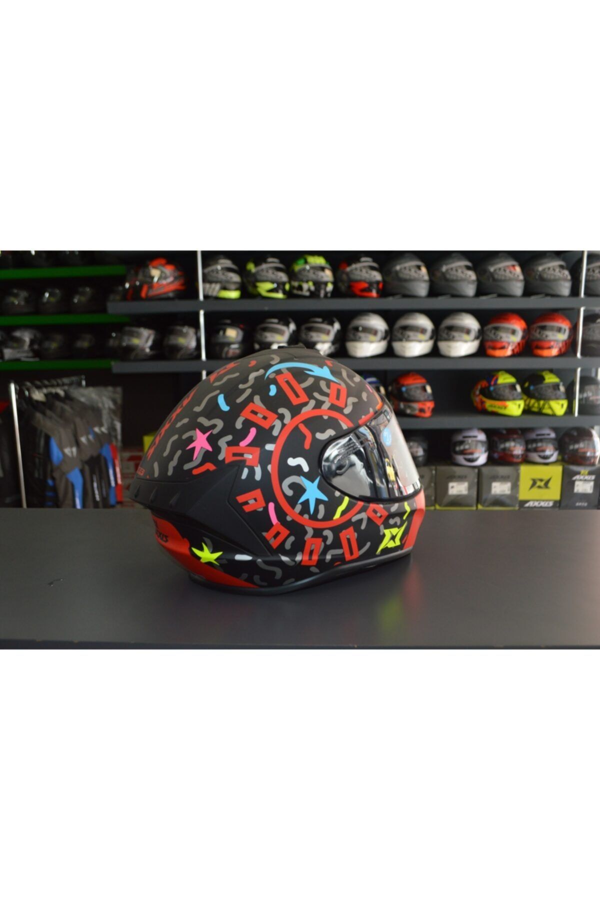 AXXIS Draken Crazy Matt Kırmızı Kapalı Kask
