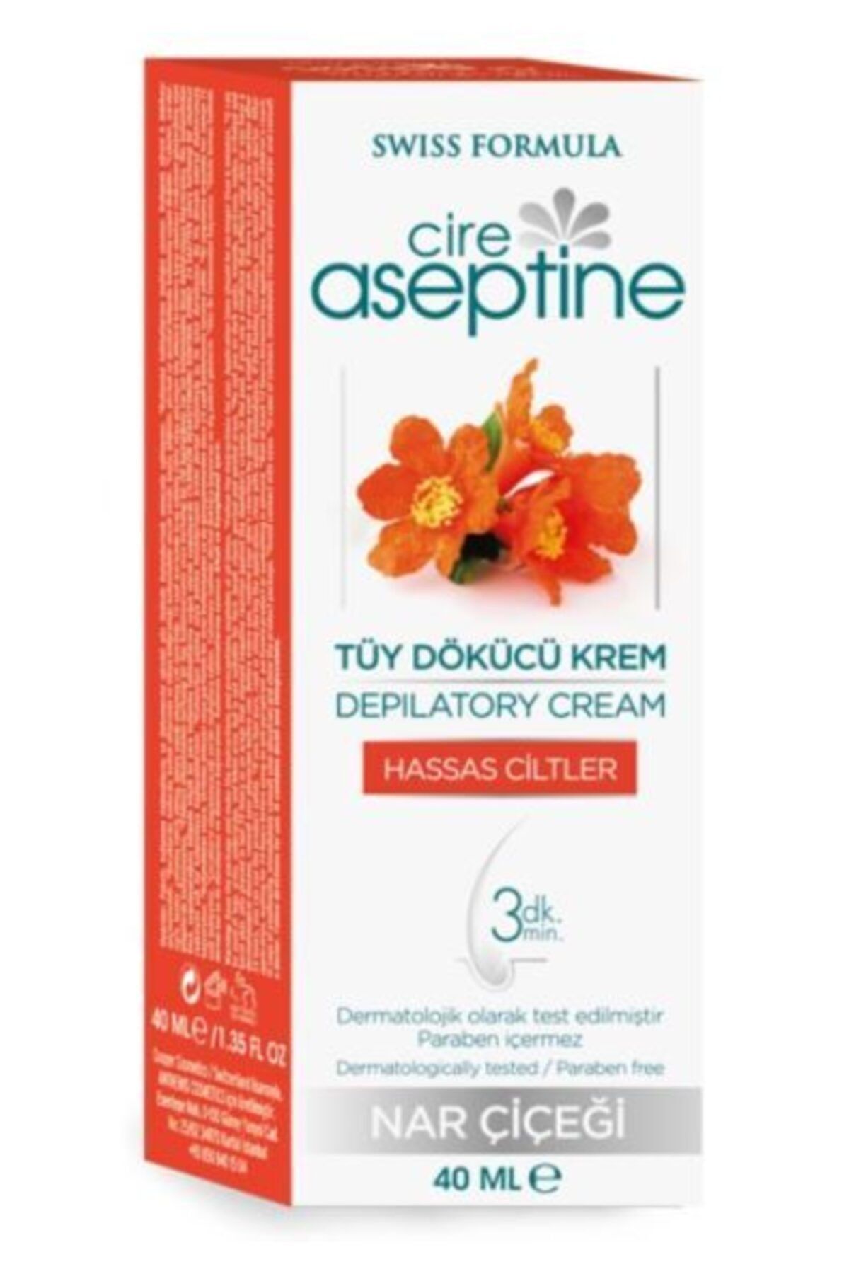 SWISS Cire Aseptine Tüy Dökücü Krem Nar Çiçeği 40 Ml