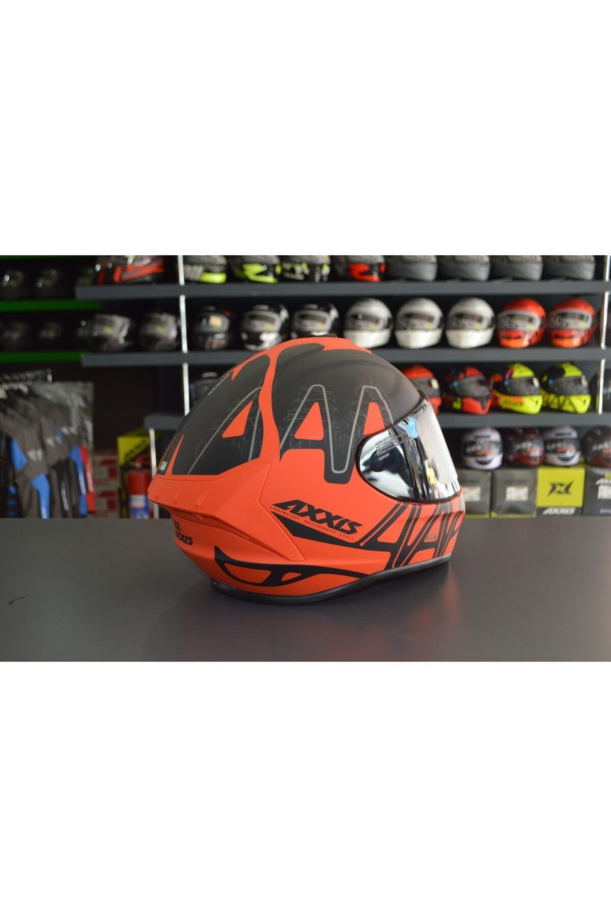 AXXIS Draken Dekers Matt Kırmızı Kapalı Kask