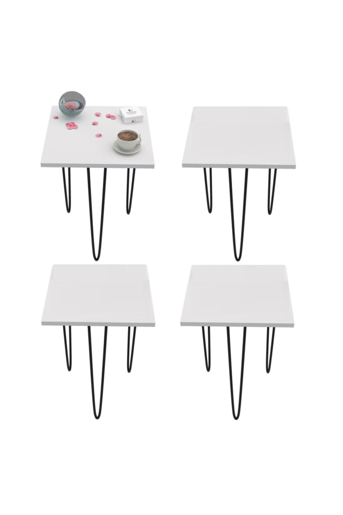 Kenzlife Larose zigon sehpa belle amata byz 4 lü set 40*39*39