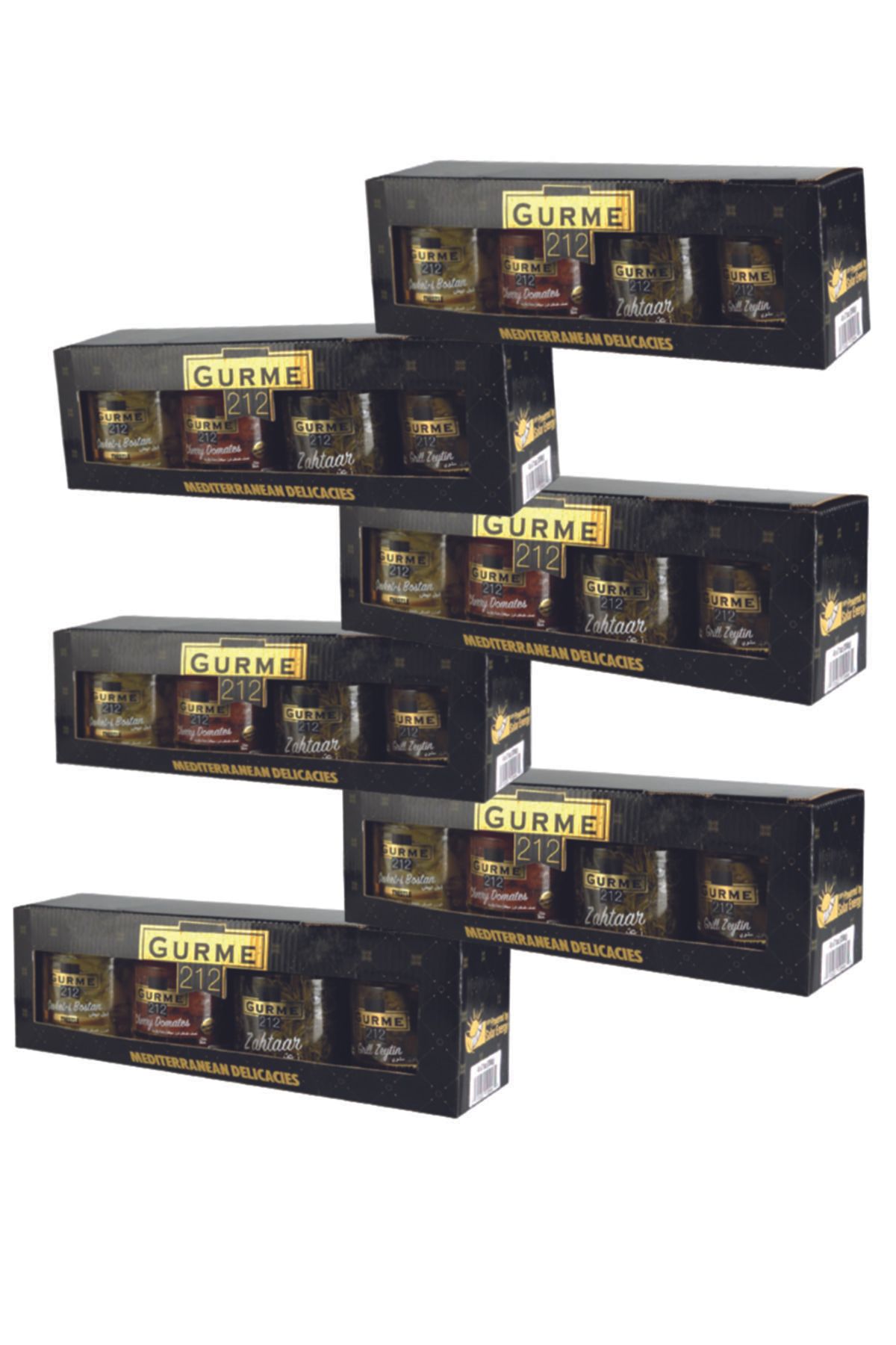 Gurme212 Akdeniz Mezeleri 4'lü Hazır Yemelik Set (6 Adet X (4x255cc))