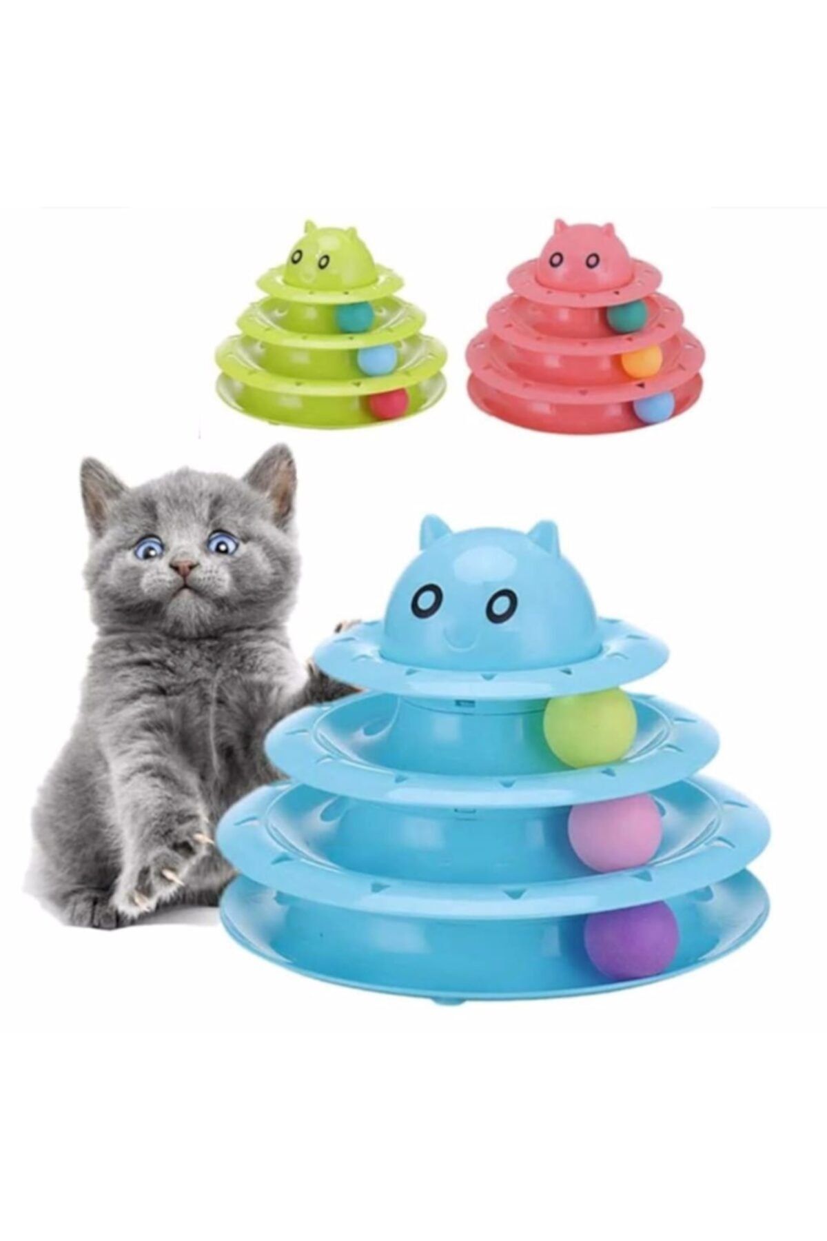 Tristar Tower Of Tracks Kedi Başlıklı 3 Katlı Kedi Oyuncağı 20 Adet