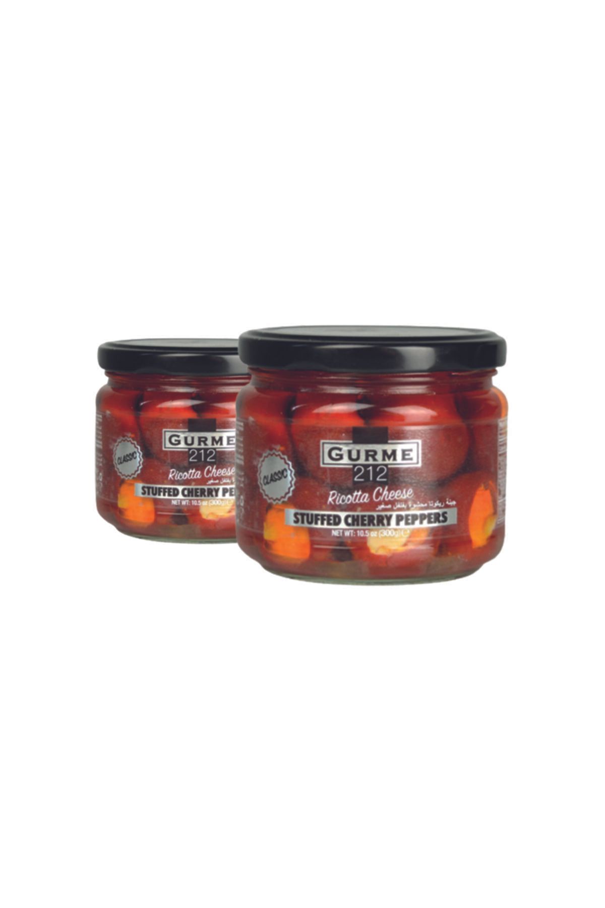 Gurme212 Ricotta Peynirli, Kiraz Biber Turşusu, Meze, Hazır Yemek (2 Adet X 300cc)