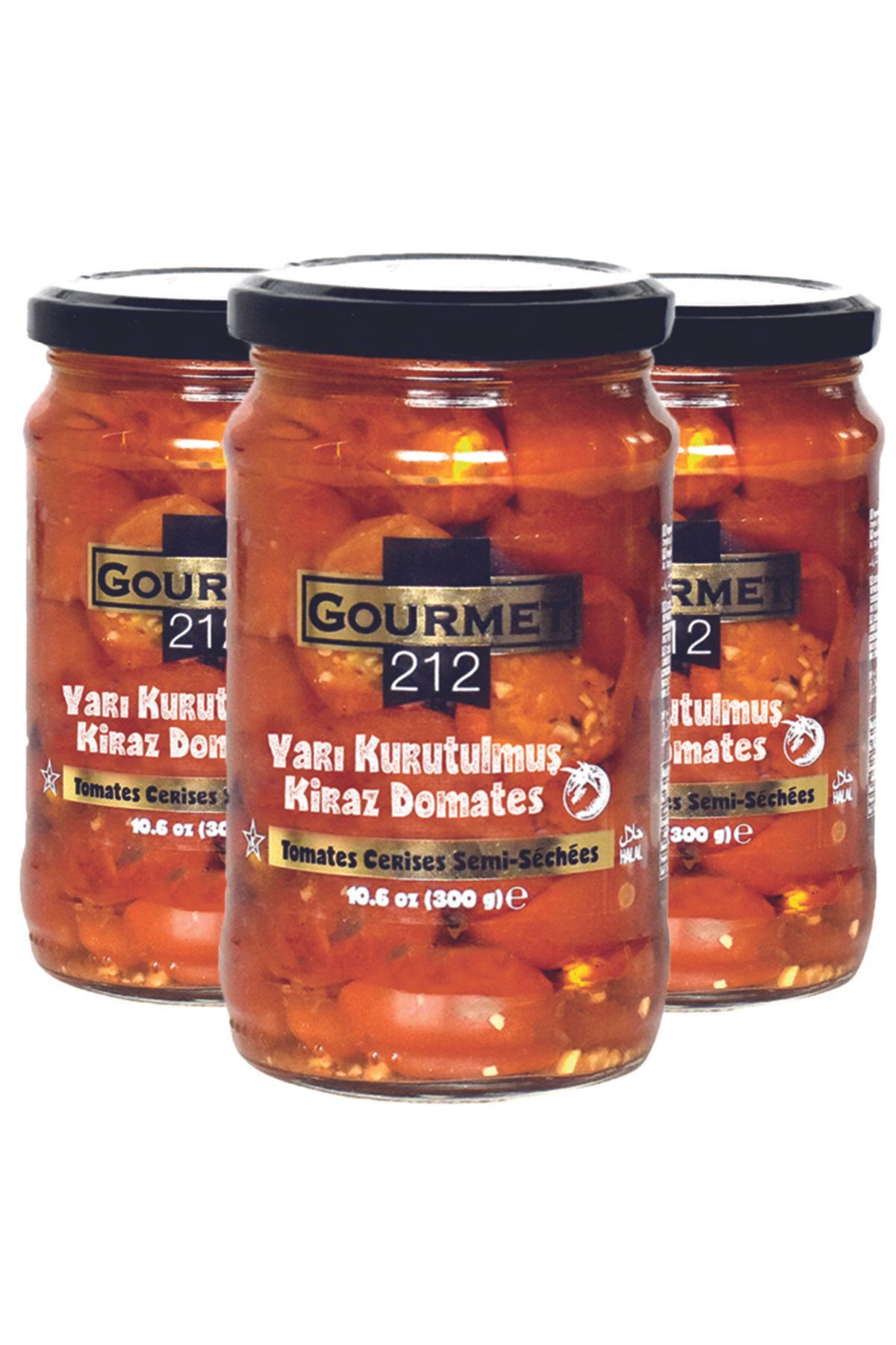 Gurme212 Kurutulmuş Çeri Domates, Hazır Meze, Salata (3 Adet X 320cc)
