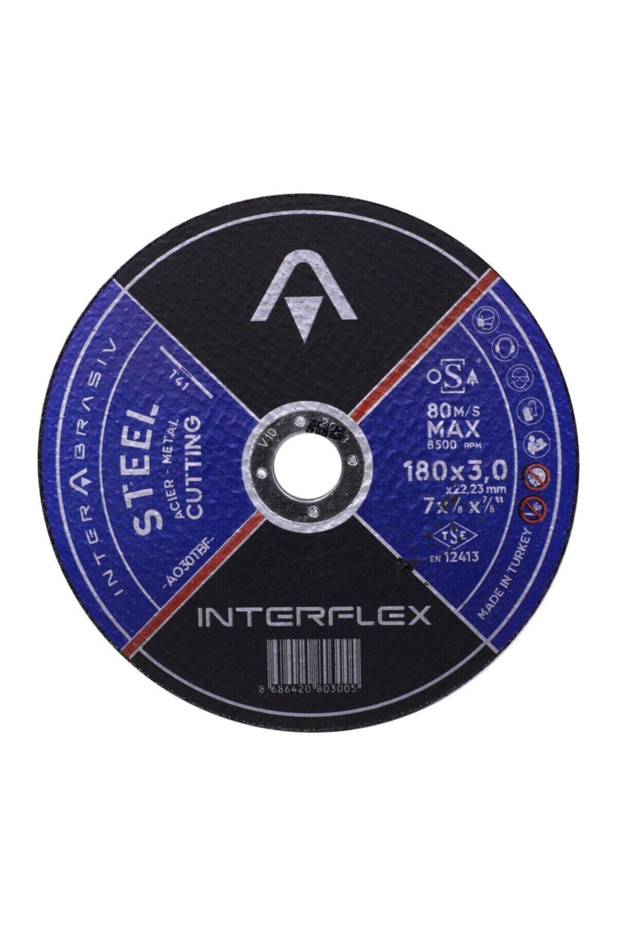 Badem10 Interflex Metal Taşlama Kesici Taş Disk 180x3 Düz