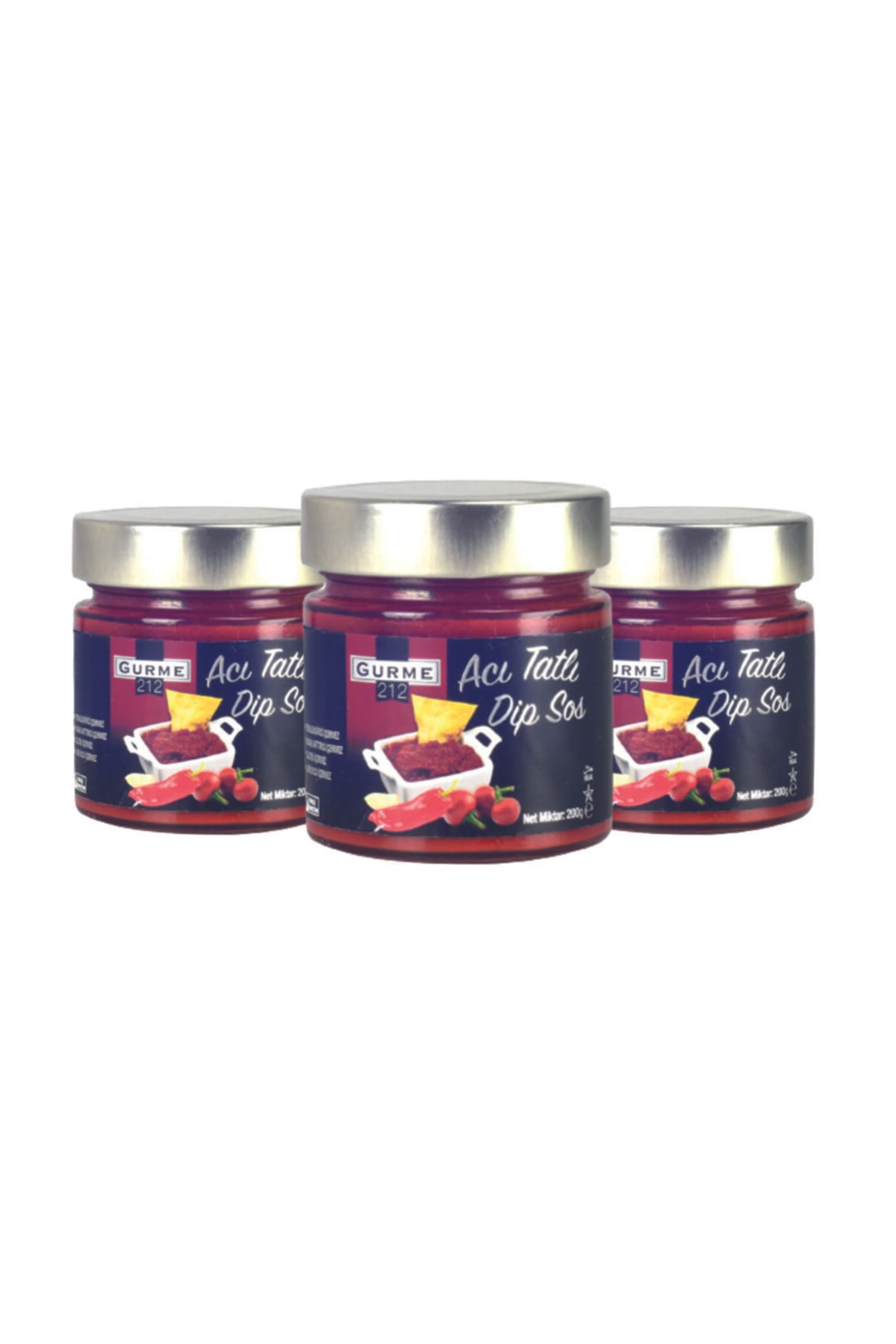 Gurme212 Tatlı Kiraz Biber Sosu, Meze (12 Adet X 200gr)