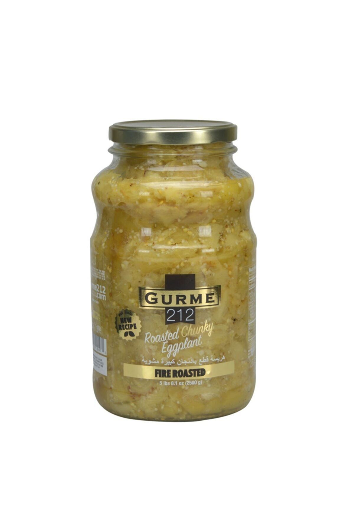 Gurme212 Iri Kesim Közlenmiş Patlıcan, Hazır Yemelik, Salata, Meze (3 Adet X 2650ml)