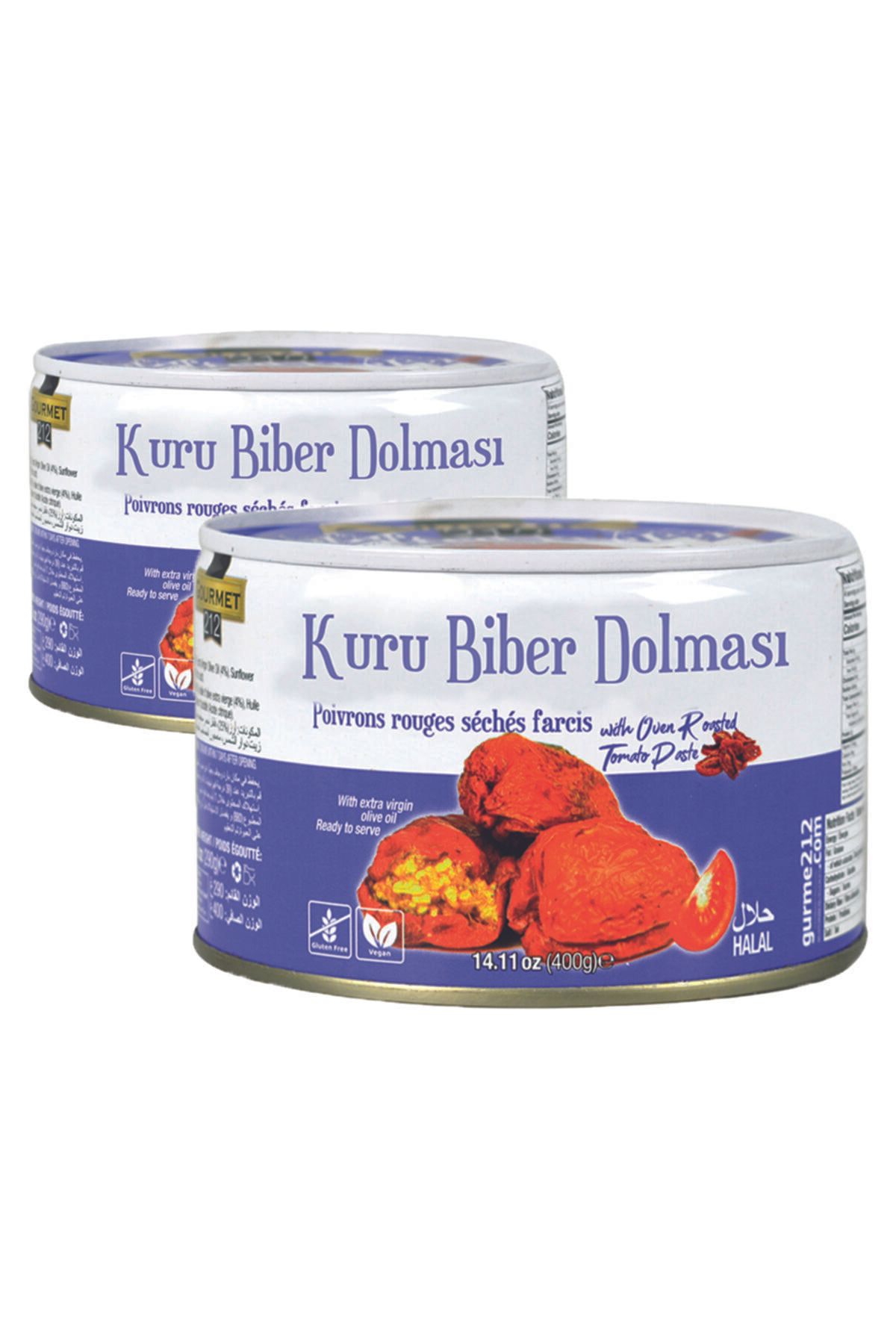 Gurme212 Kuru Biber Dolması (kırmızı), Meze, Aperatif (2 Adet X 400gr)
