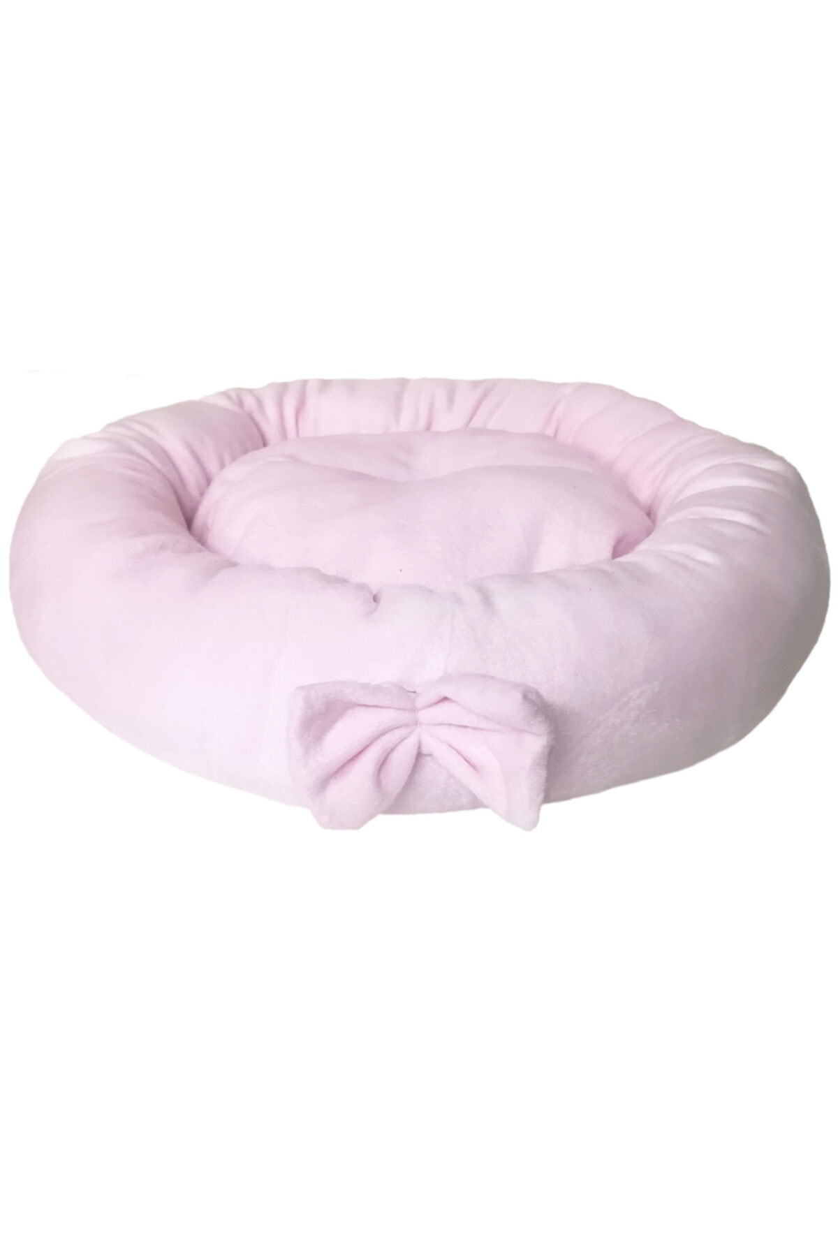 Truego Kedi Ve Köpek Yatağı Polar Simit 50cm - Açık Pembe