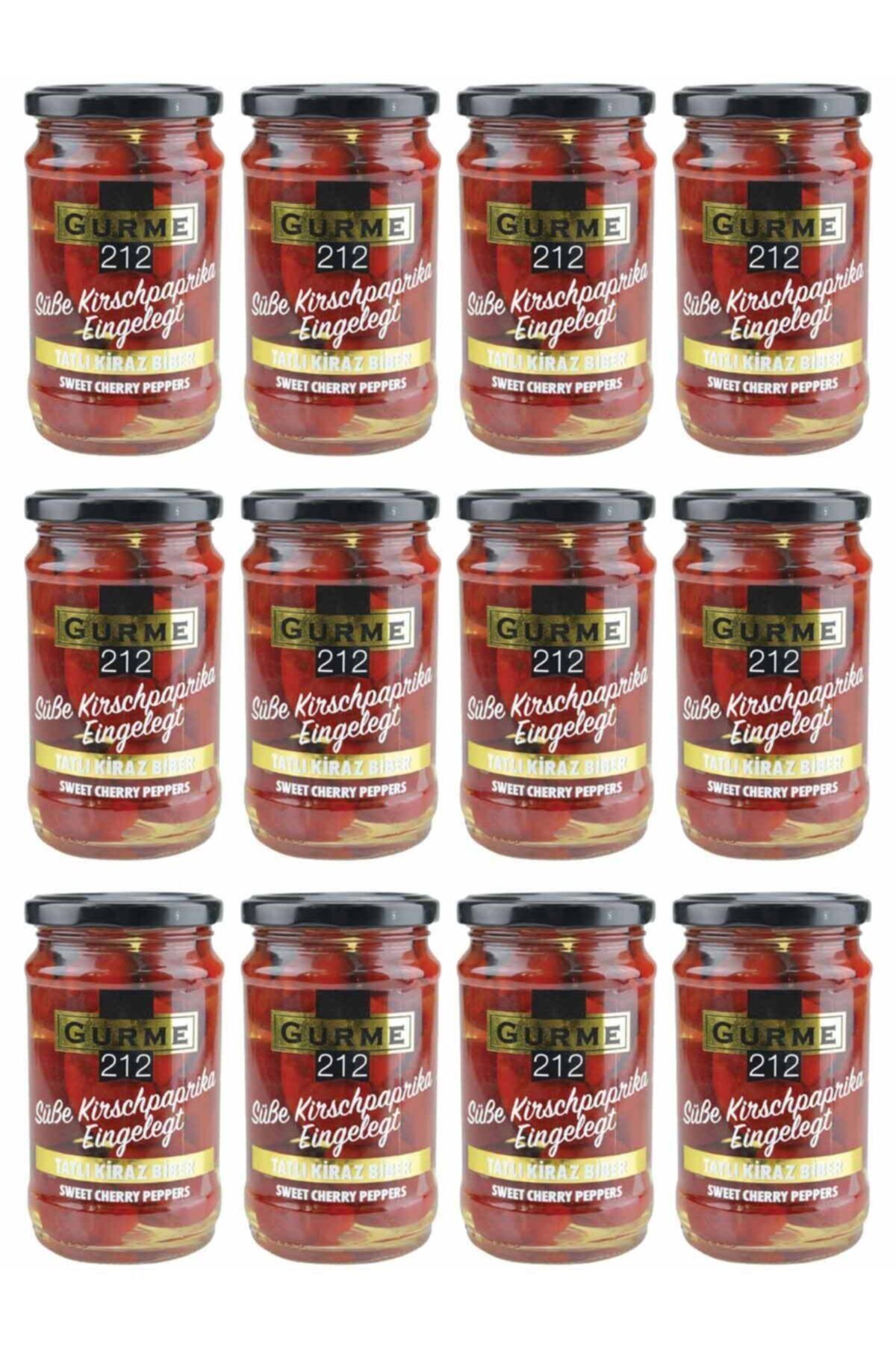 Gurme212 Kiraz Biber Turşu, Aç-ye, Meze (12 Adet X 320cc)