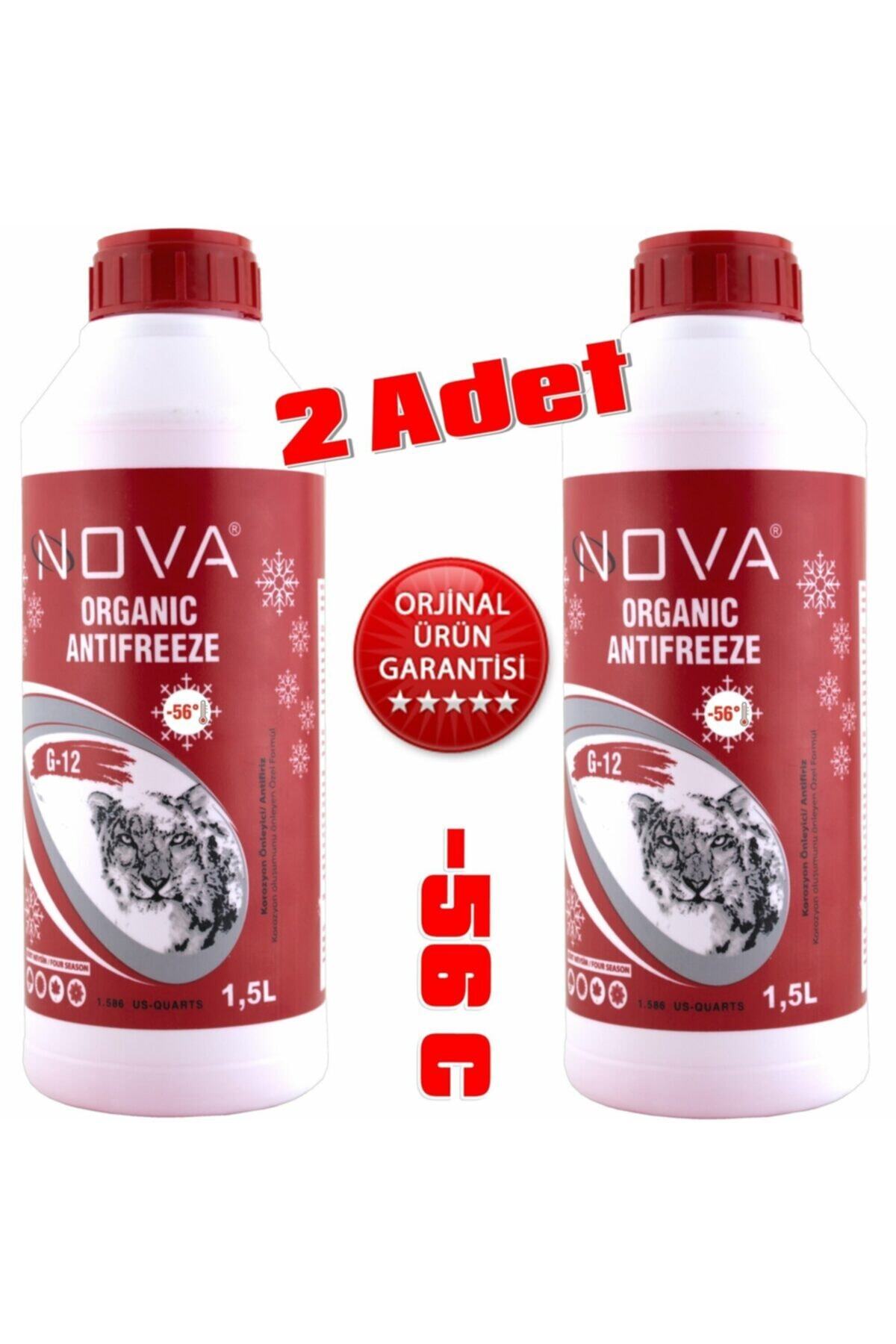 Nova -56 Derece Organik Kırmızı G12 Antifriz 1.5 X 2 =3 Litre