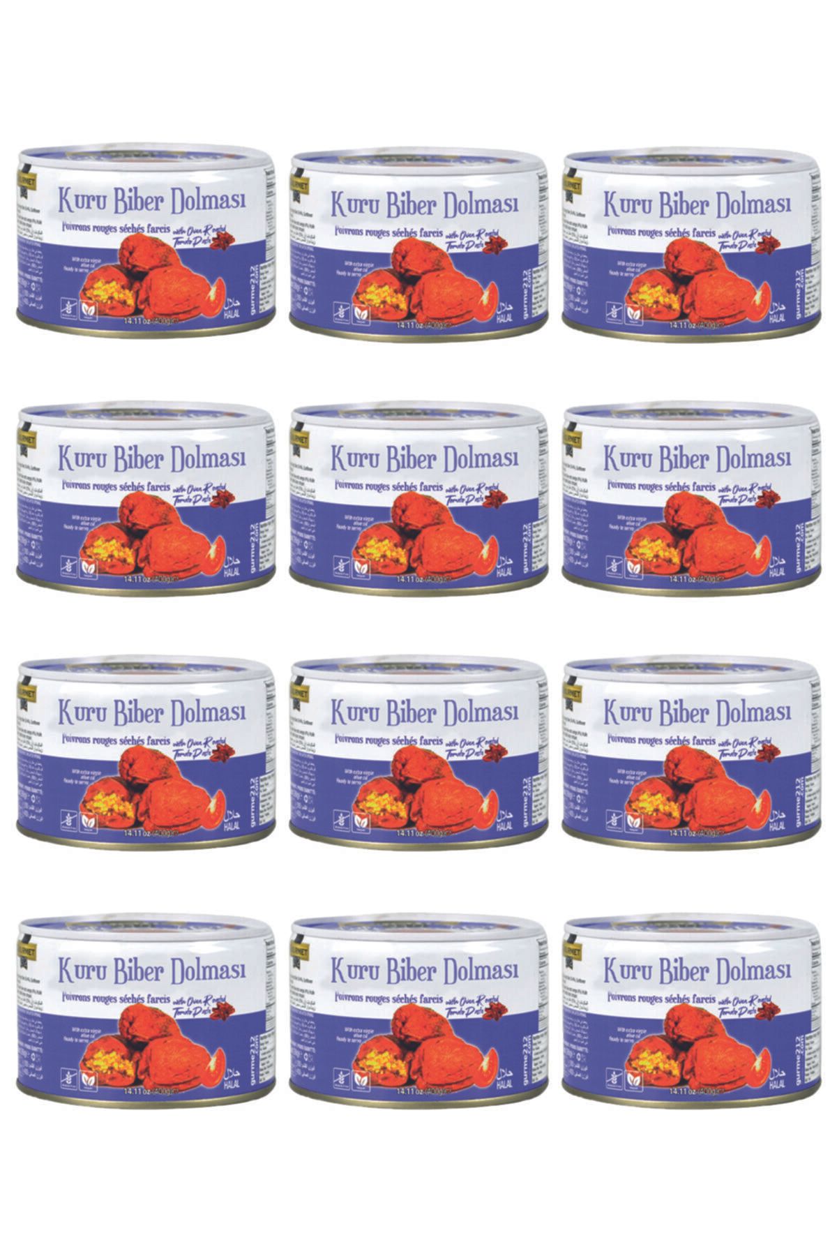 Gurme212 Yöresel Kırmızı Biber Dolması, Hazır Yemek (12 Adet X 400gr)