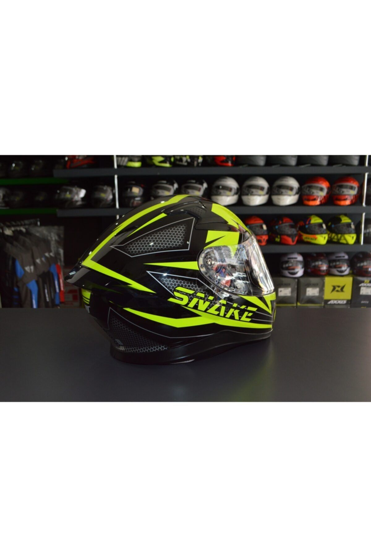 MTS 917 Snake Sarı Kapalı Kask