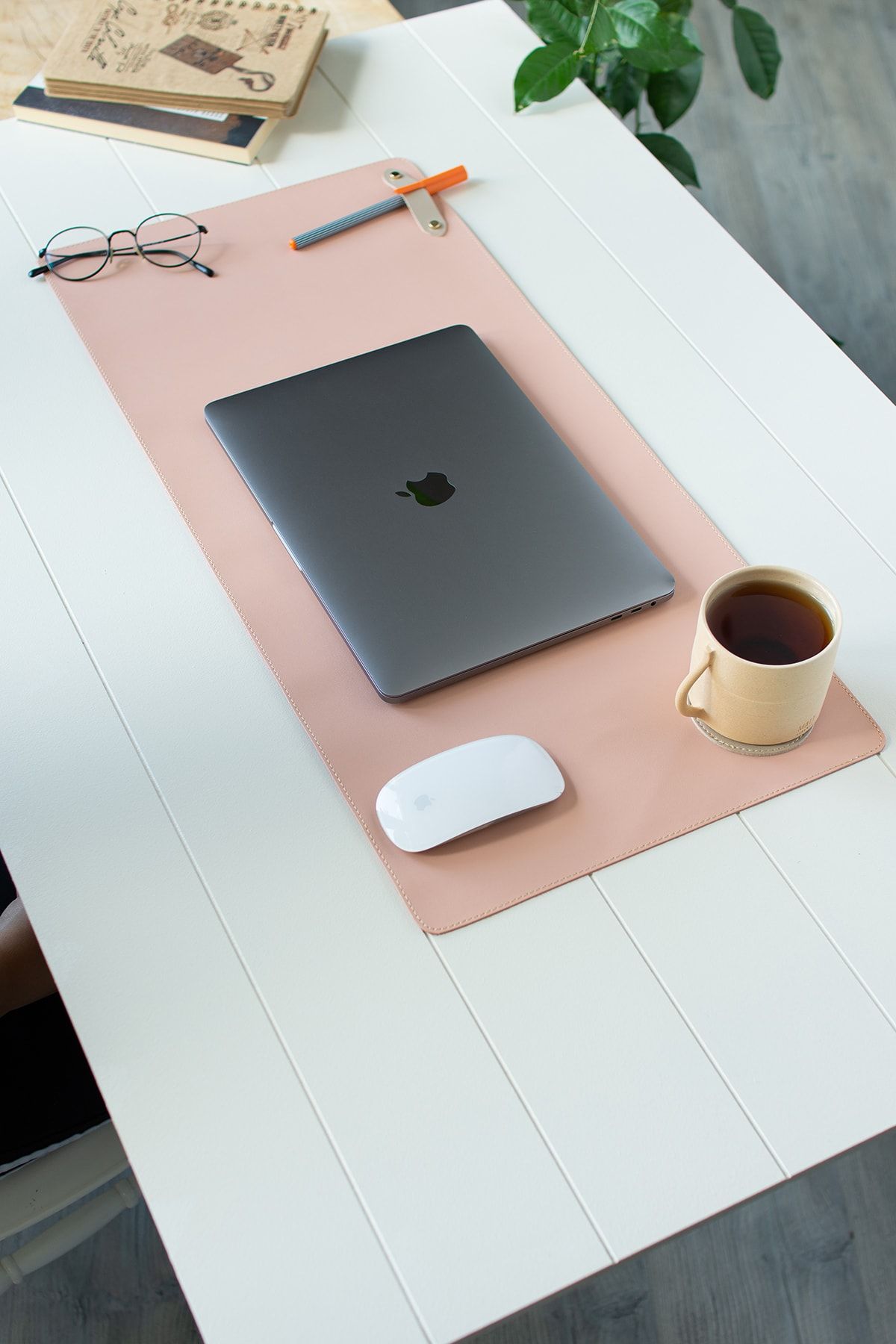 dk leather Pembe Pu Deri Laptop Bilgisayar Için Geniş Gamings Masa Matı Mouse Pad Sümen+ Bardak Altlığı