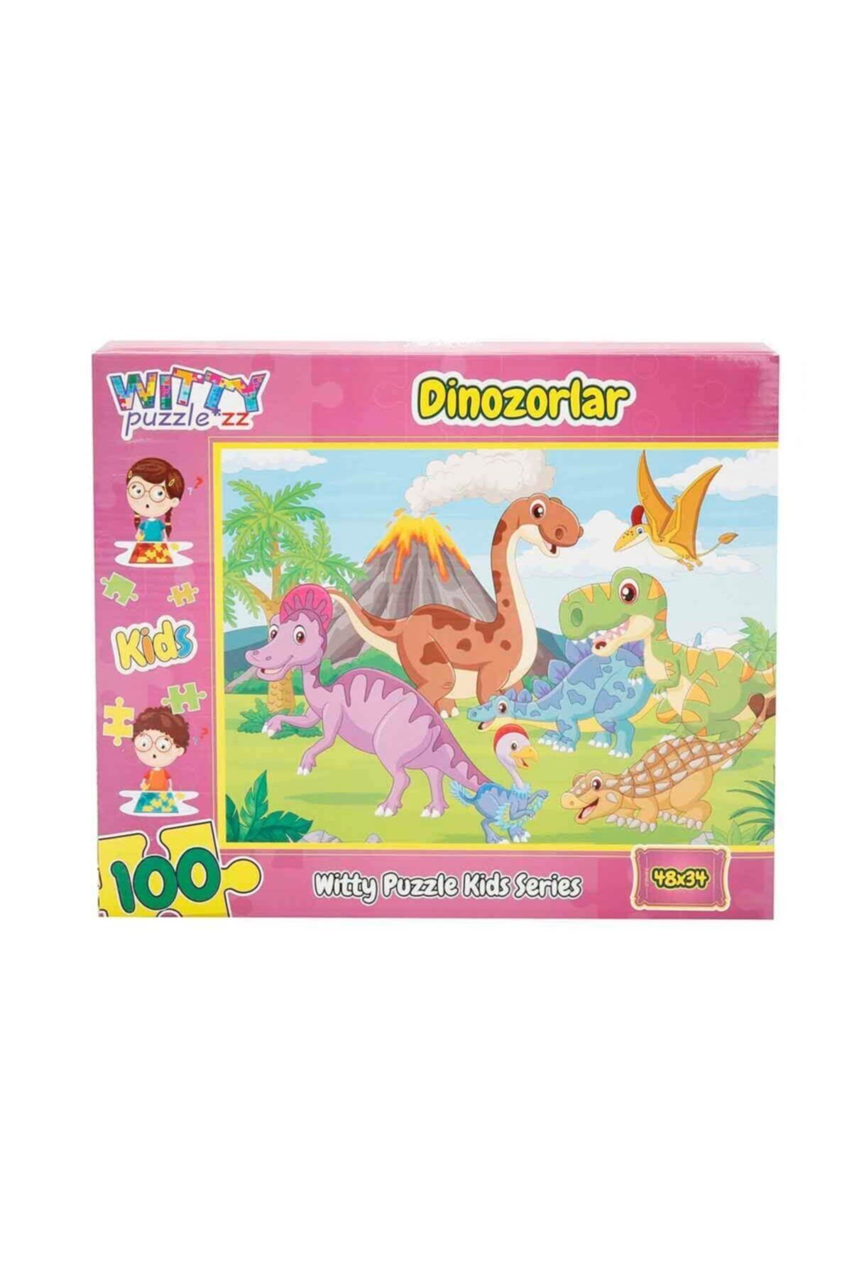 Witty Puzzlezz 100 Parça Puzzle: Dinozorlar