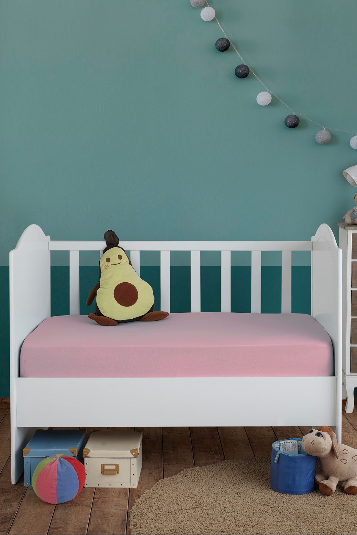 LADYNİL 60x120 Somon Bebek Lastikli Penye Çarşaf %100 Pamuk