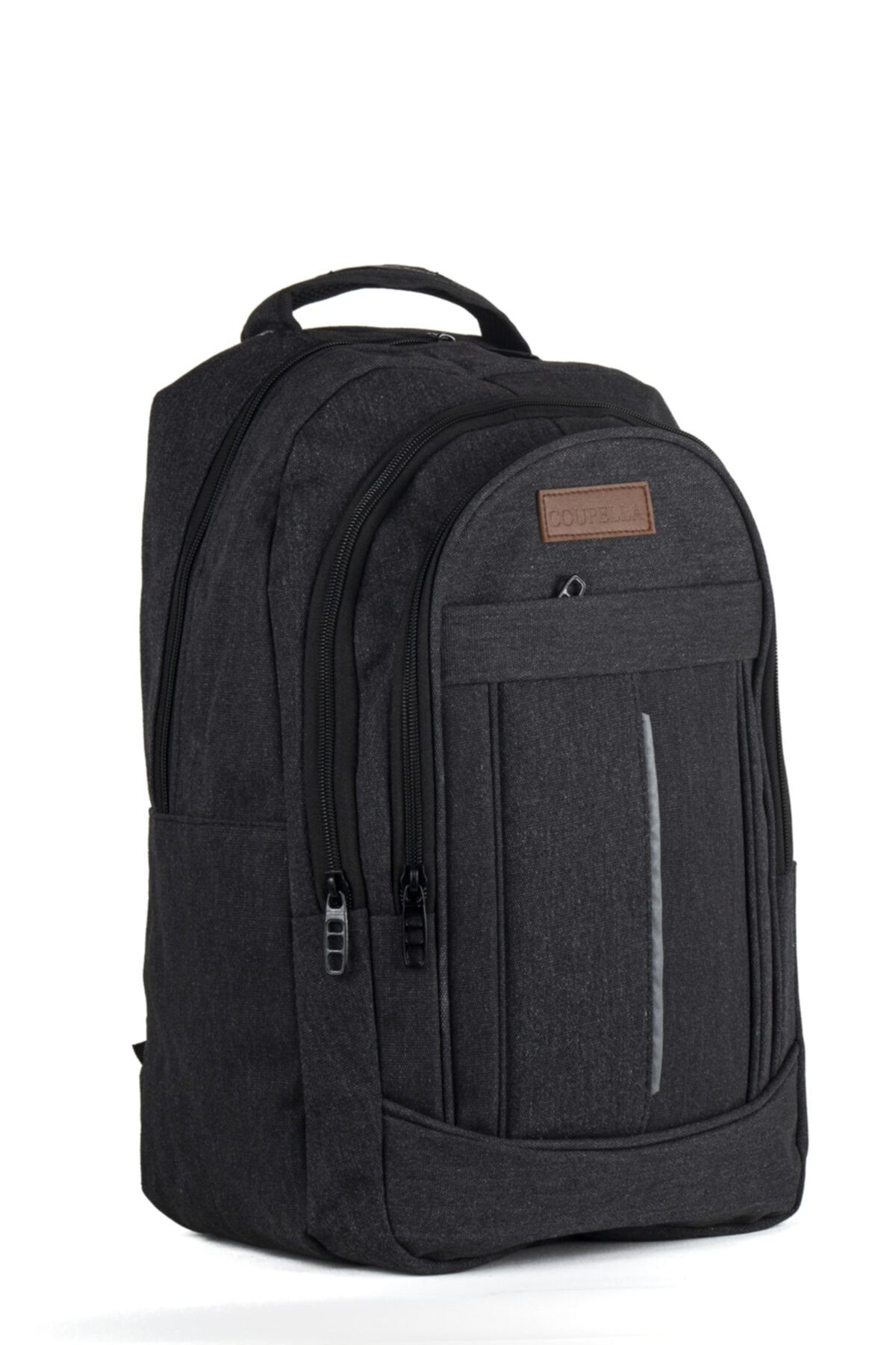 URBAN POLO Coupella Kanvas Siyah Unisex Kanvas Su Geçirmez Sırt Çantası
