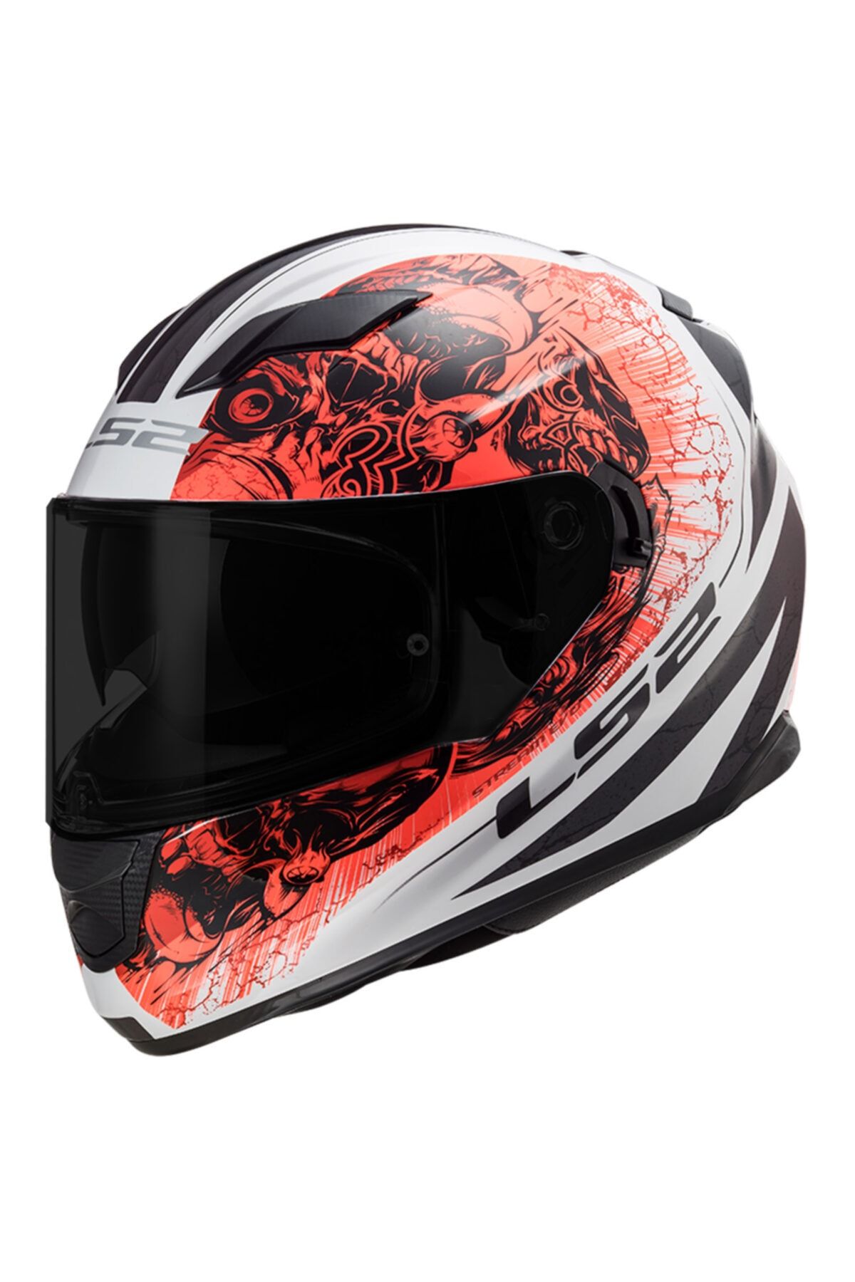 LS2 Stream Evo Throne Beyaz-turuncu Kask 2 Cam
