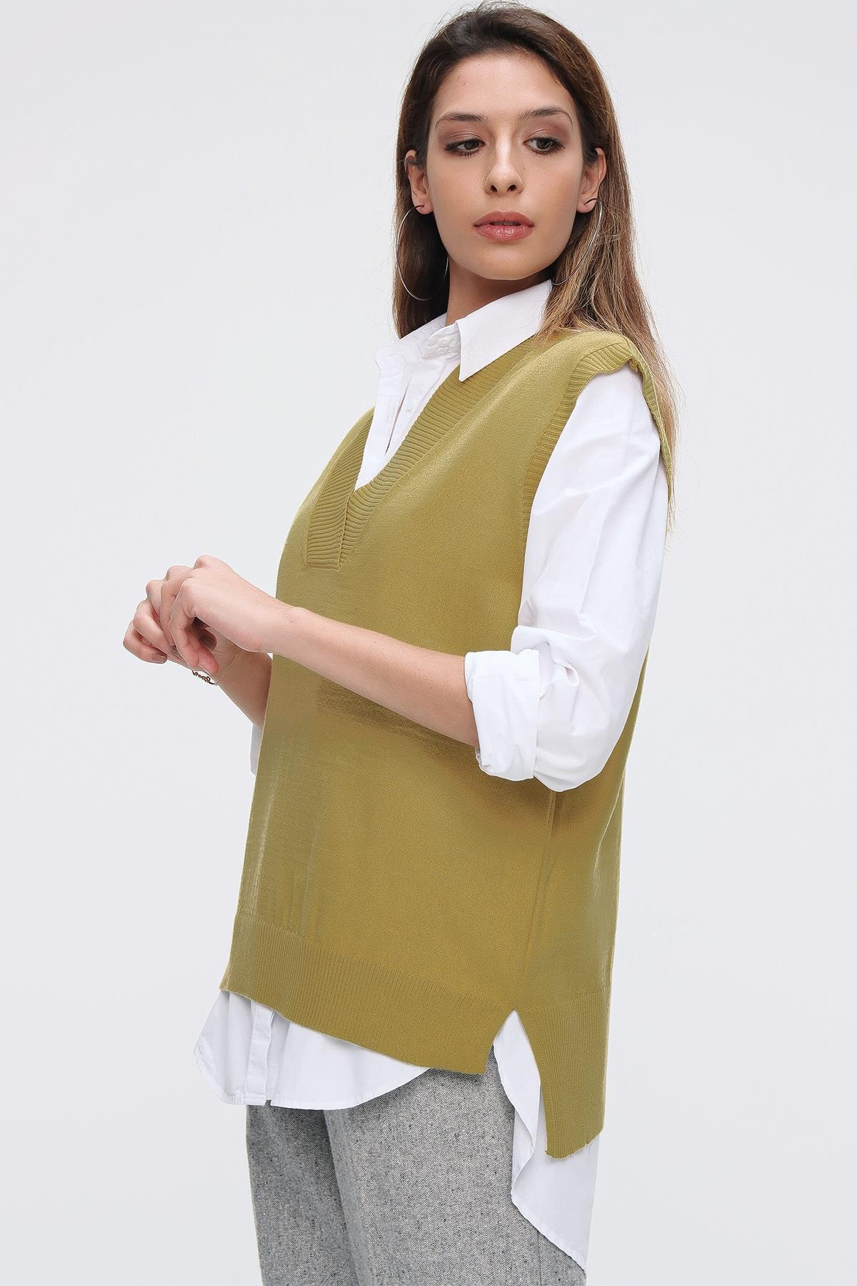 CHUBA Kadın Yeşil Triko Süveter 21w124